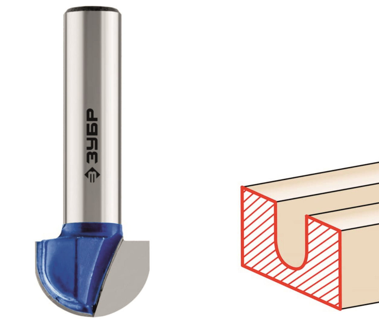 Пазовая галтельная фреза ЗУБР Профессионал