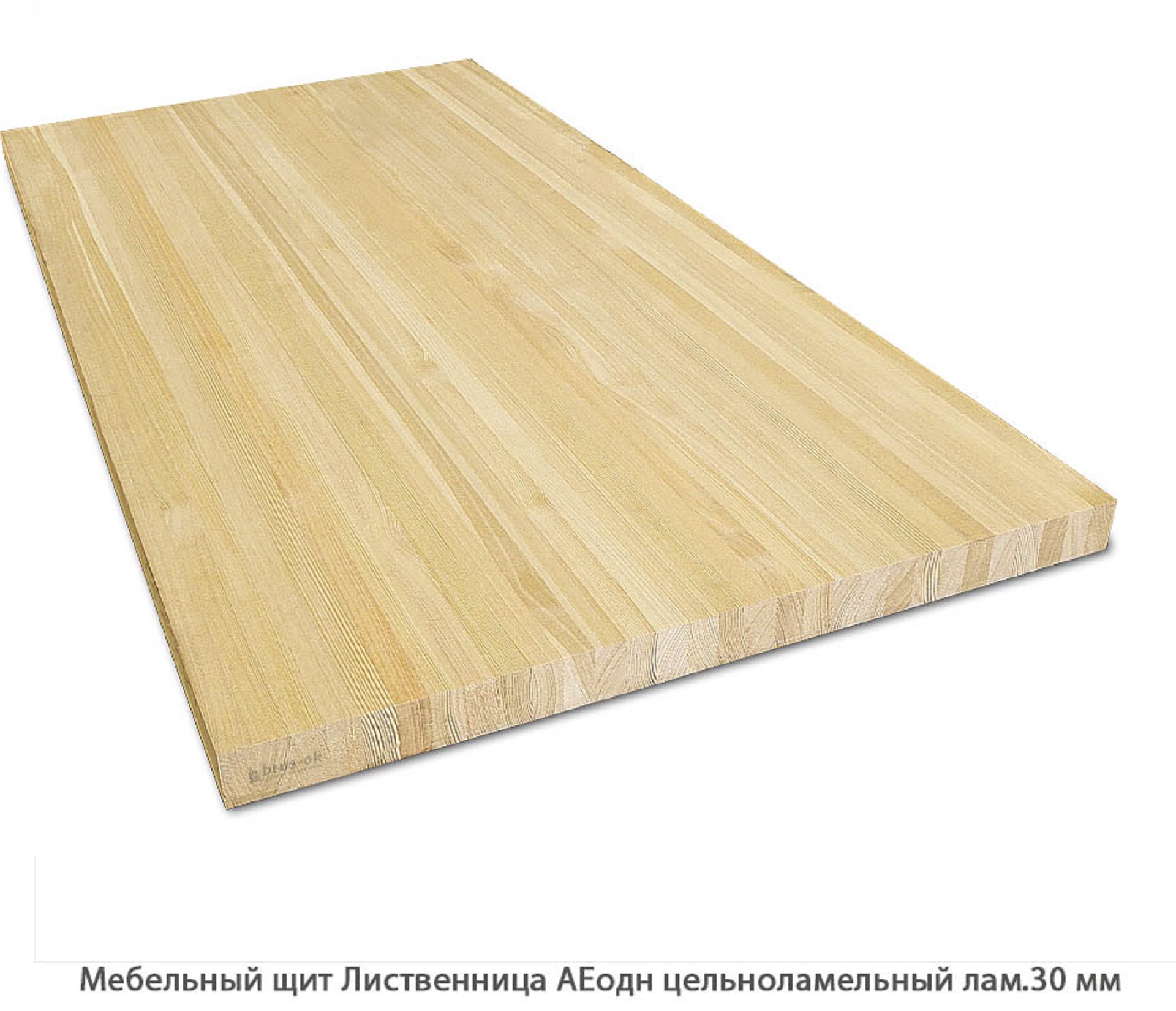 Мебельный щит Лиственница цельноламельный 40мм.