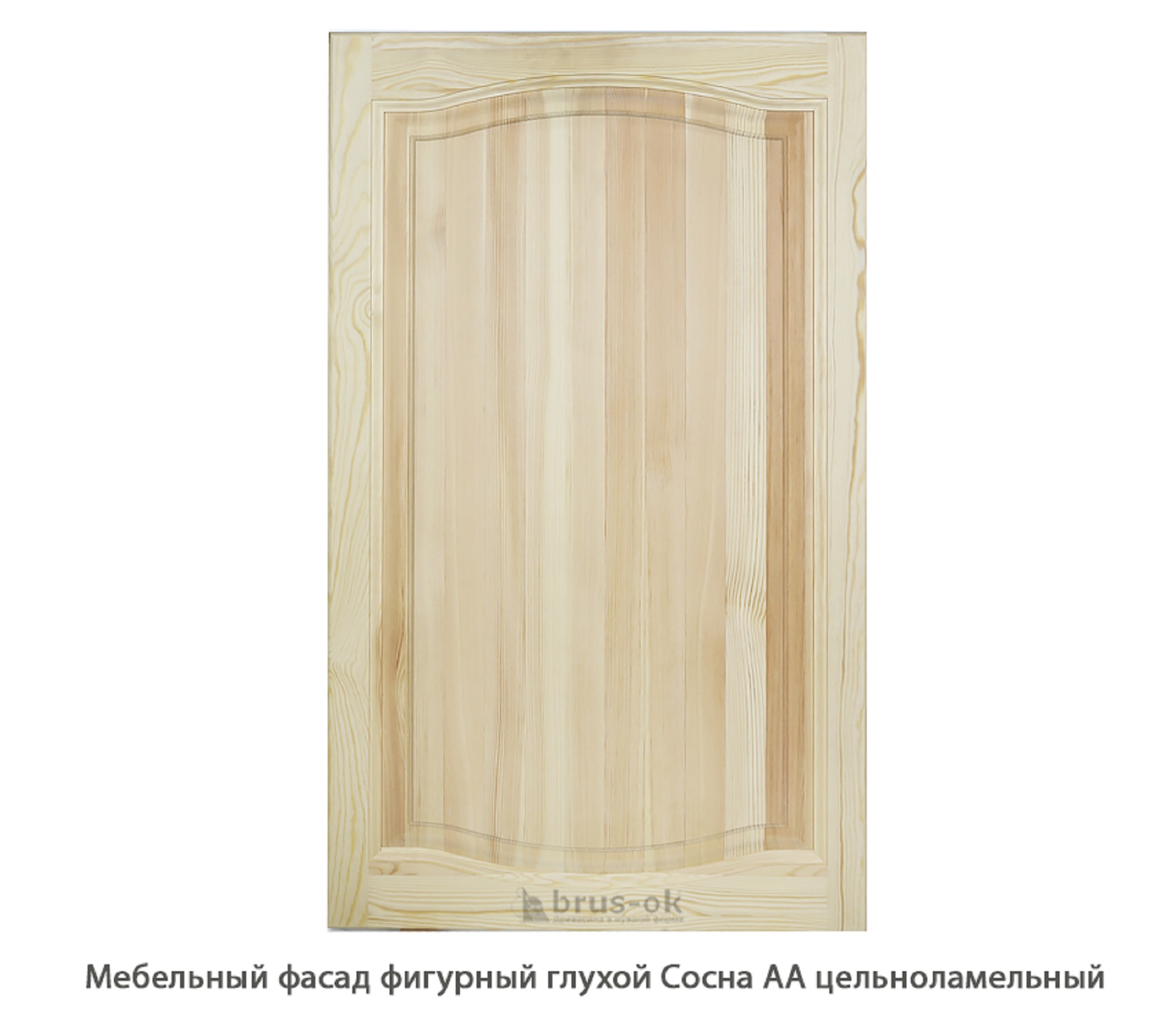 Мебельный фасад фигурный глухой Сосна АА цельноламельный / 20*496 мм