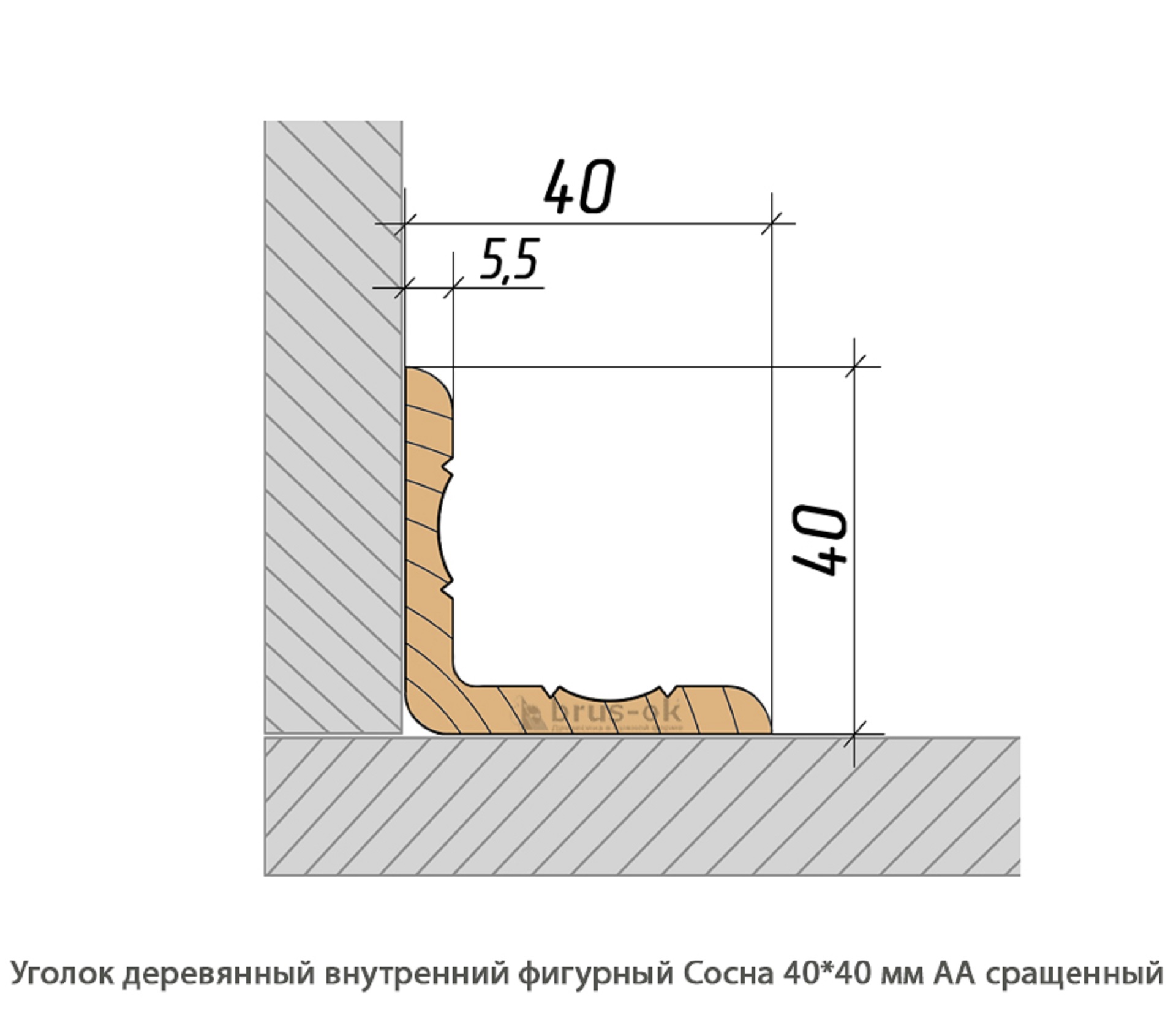 Уголок деревянный - Купить деревянный уголок, наружный или внутренний уголки из дерева, сосна, дуб, лиственница, массив - Москва, СПБ, Курск