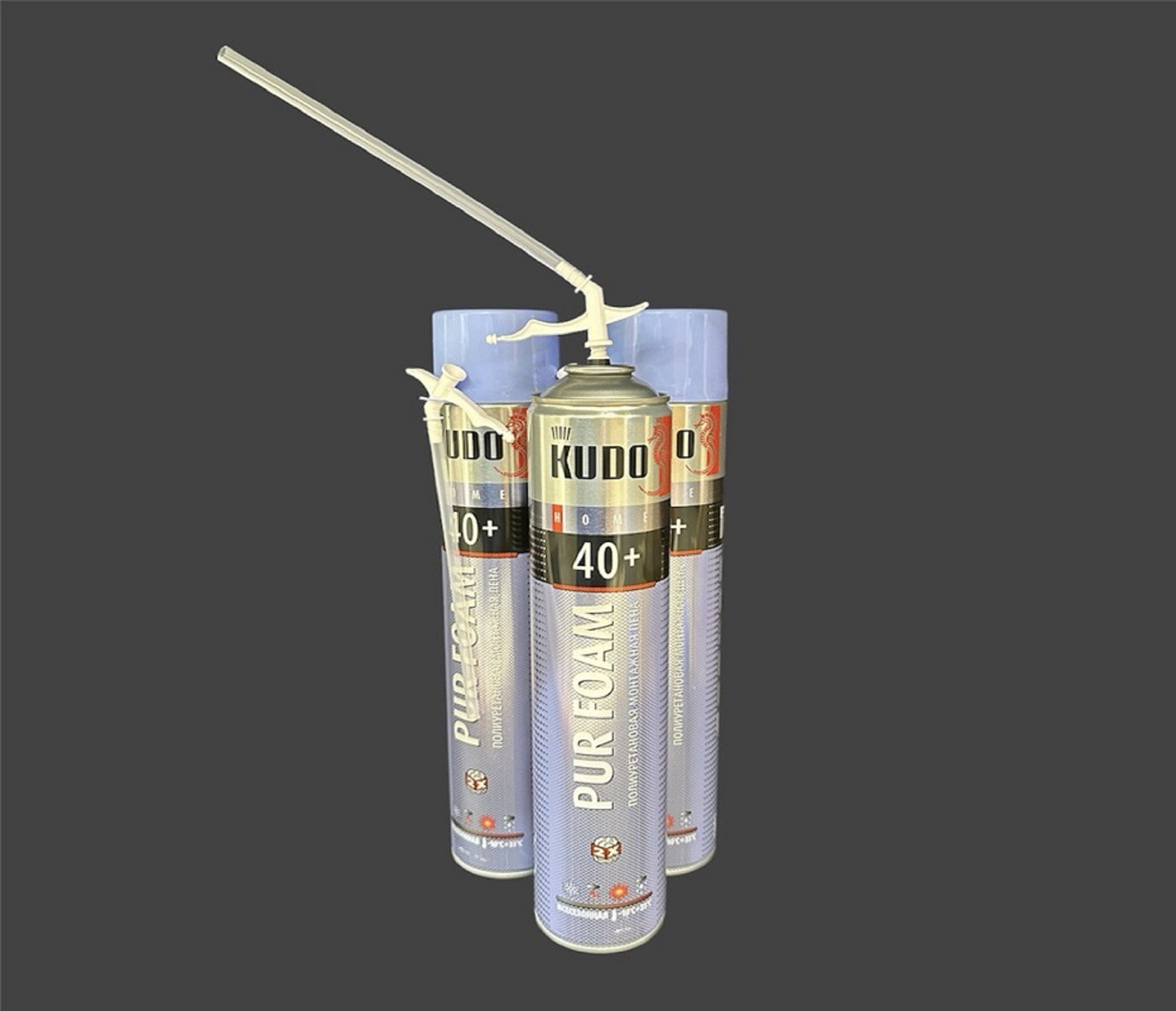 Пена монтажная Kudo GUN PUR FOAM 40 / от -10°C до +35°C / бытовое