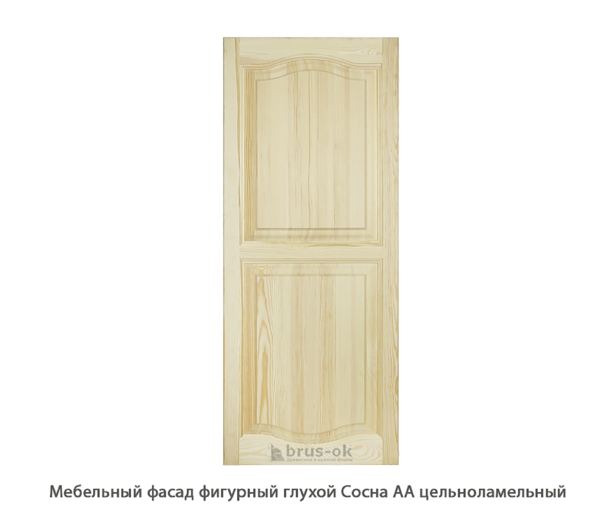 Мебельный фасад фигурный глухой Сосна АА цельноламельный / 20*596 мм