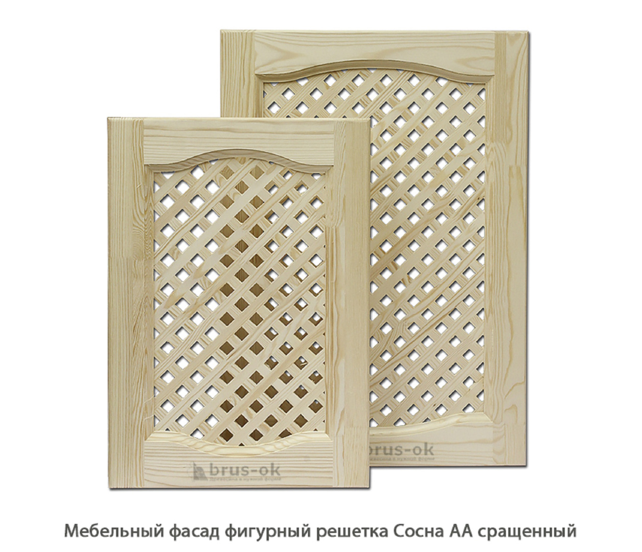 Мебельный фасад фигурный решетка Сосна АА сращенный / 18*296 мм