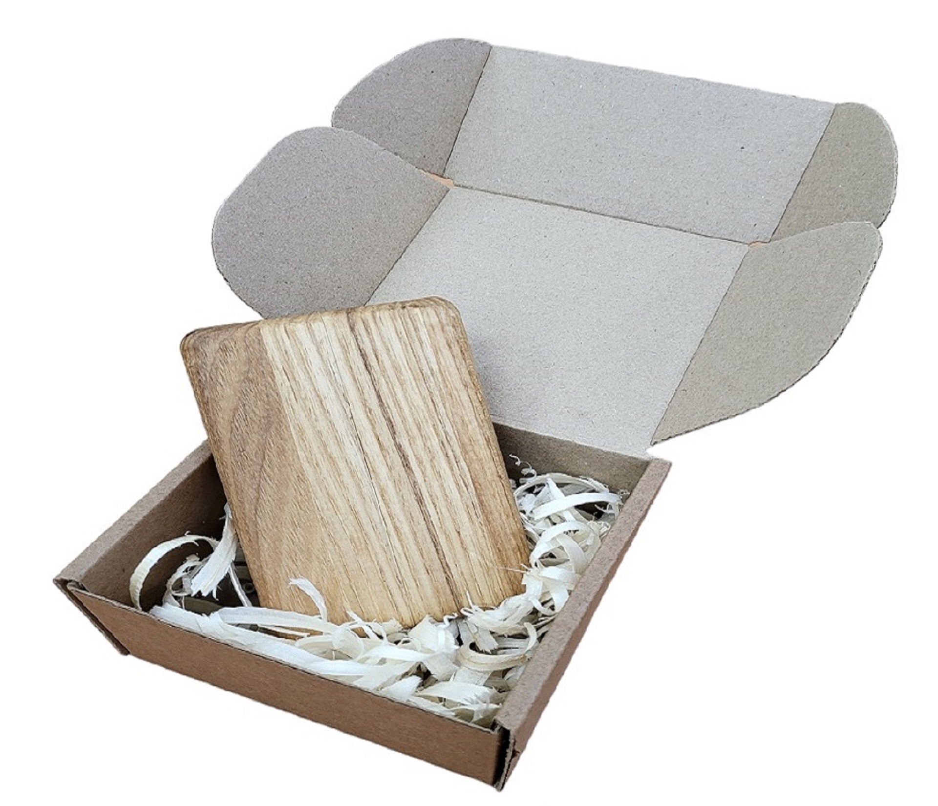 Подарочная коробочка из дуба для визиток и карт / Дуб / масло-воск / 20 * 75 * 110 мм