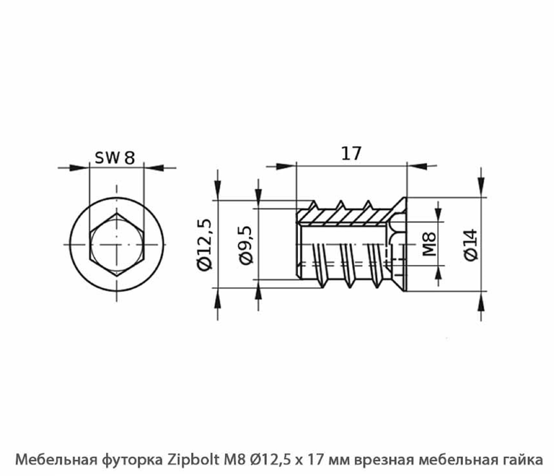 Мебельные футорки - Футорка мебельная купить, металлические, пластиковые, резьбовые, с внутренней резьбой - Москва, СПБ, Курск