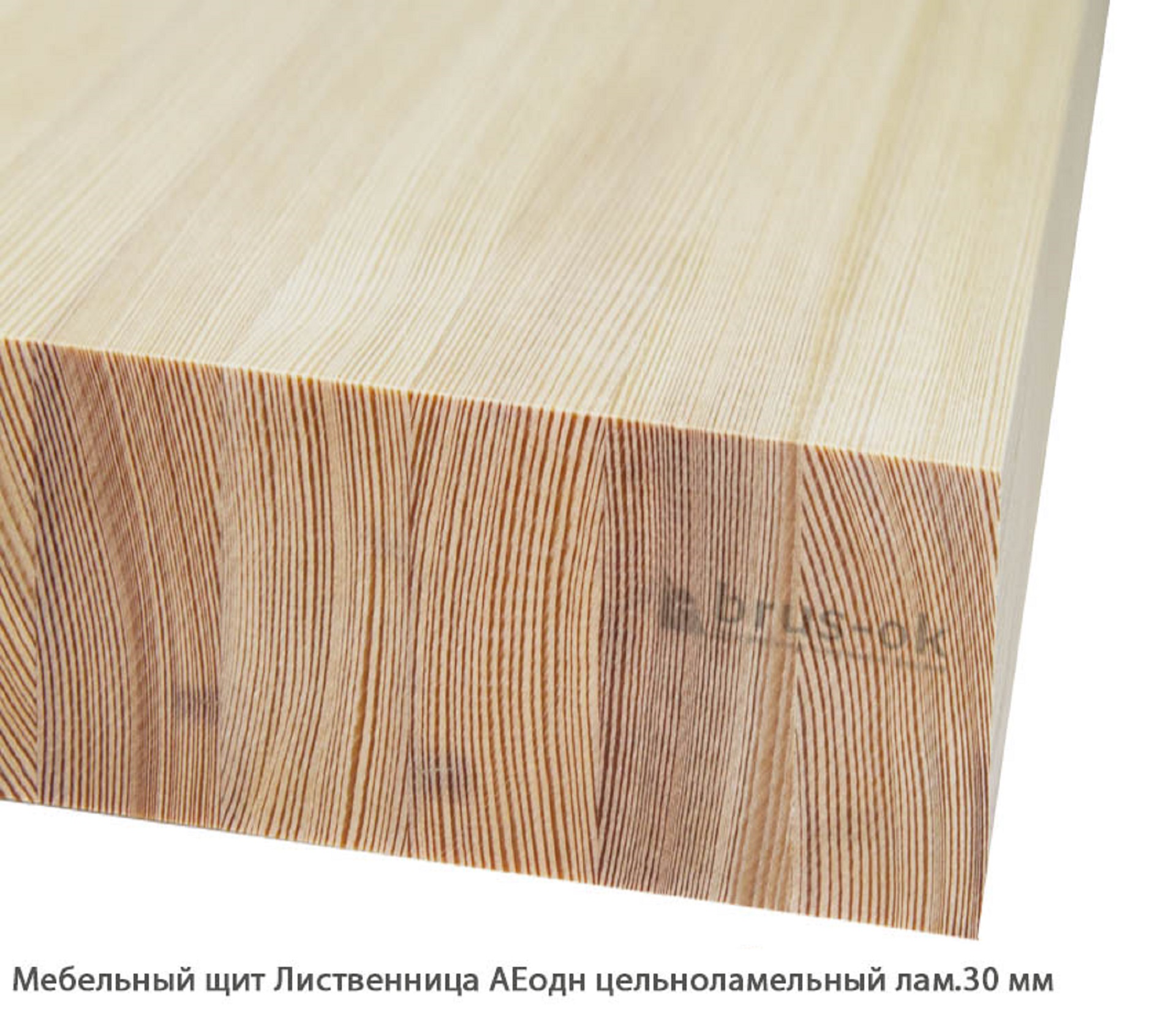 Мебельный щит Лиственница цельноламельный 70мм.