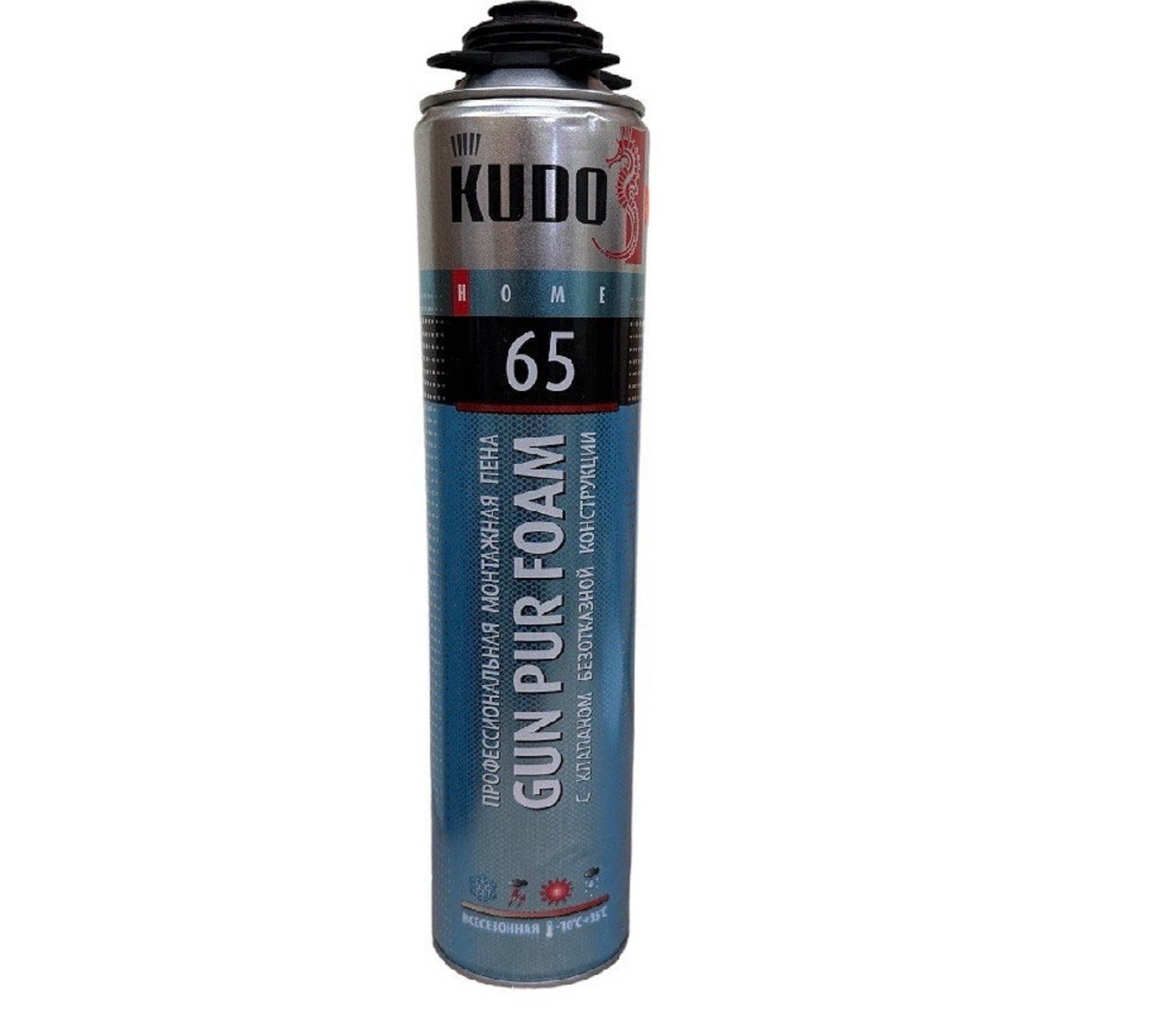 Пена монтажная Kudo GUN PUR FOAM 65 / от -10°C до +35°C / профессиональное