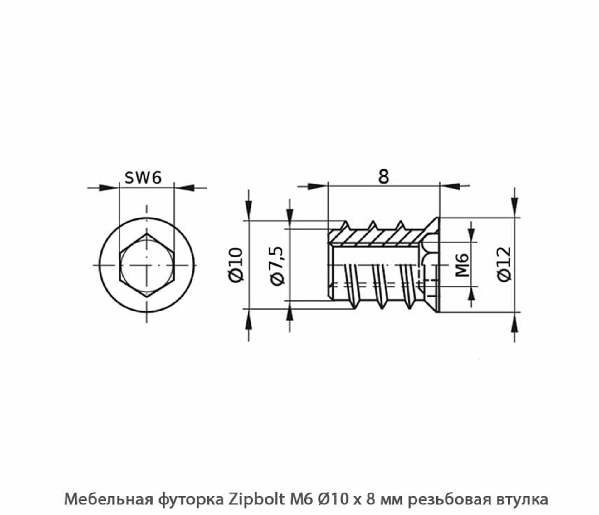Мебельные футорки - Футорка мебельная купить, металлические, пластиковые, резьбовые, с внутренней резьбой - Москва, СПБ, Курск