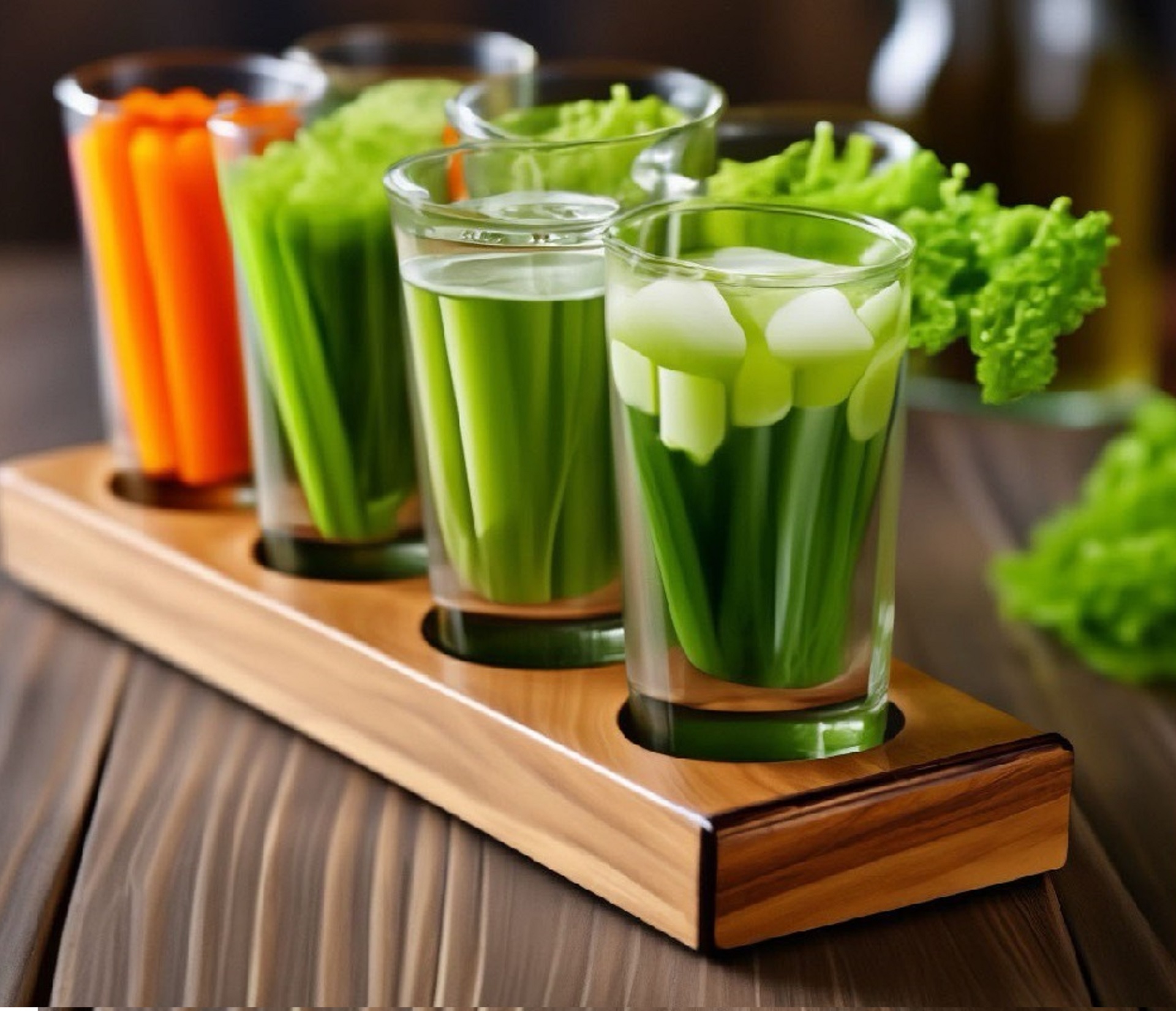 Доска для подачи  шотов / Дуб / масло-воск / 20 * 60 * 330 мм