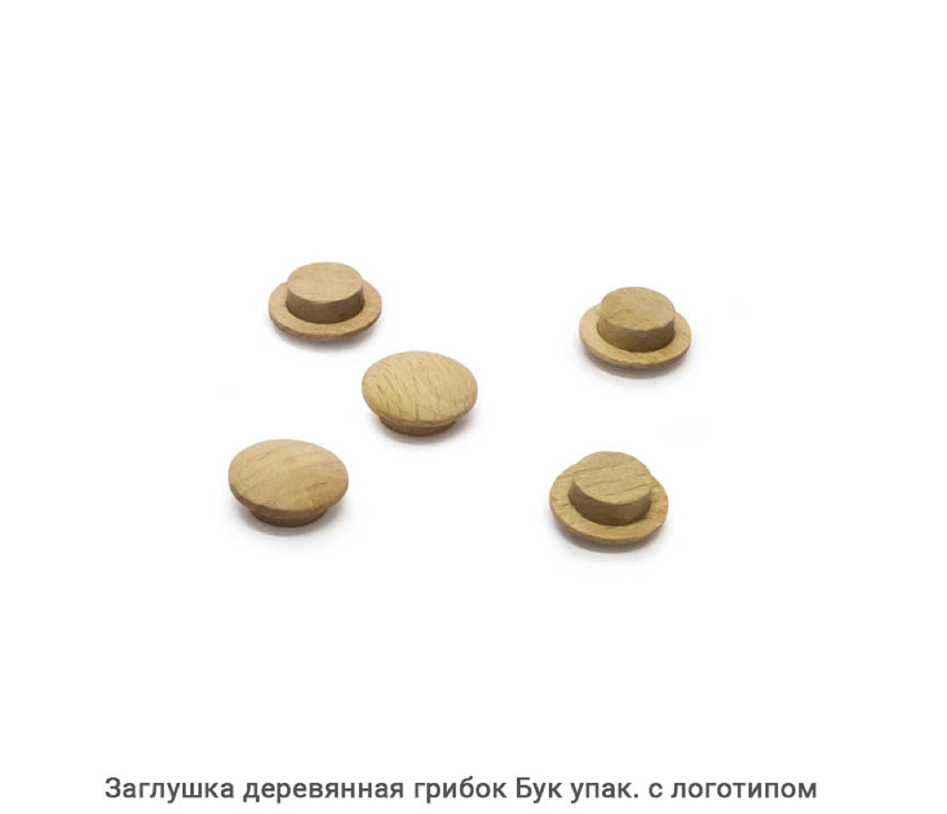Заглушка деревянная грибок Бук / упак.логотип