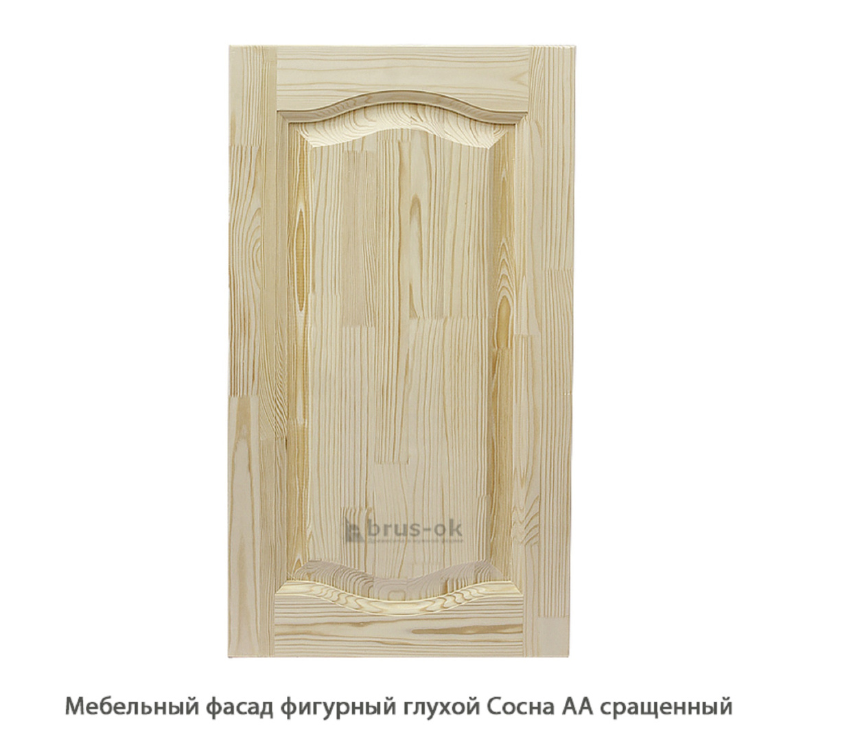 Мебельный фасад фигурный глухой Сосна АА сращенный / 18*496 мм