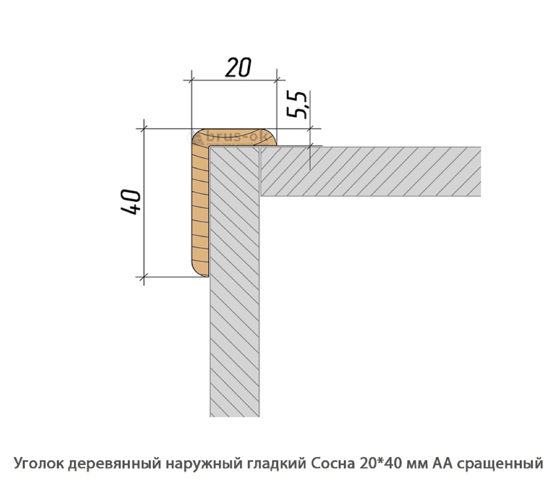 Уголок деревянный - Купить деревянный уголок, наружный или внутренний уголки из дерева, сосна, дуб, лиственница, массив - Москва, СПБ, Курск