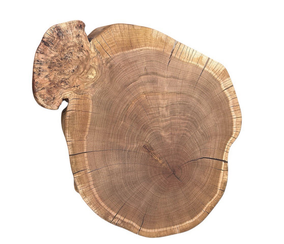 Кофейный стол из слэба  Абрикос / эпоксидная смола / масло-воск / бесцветный