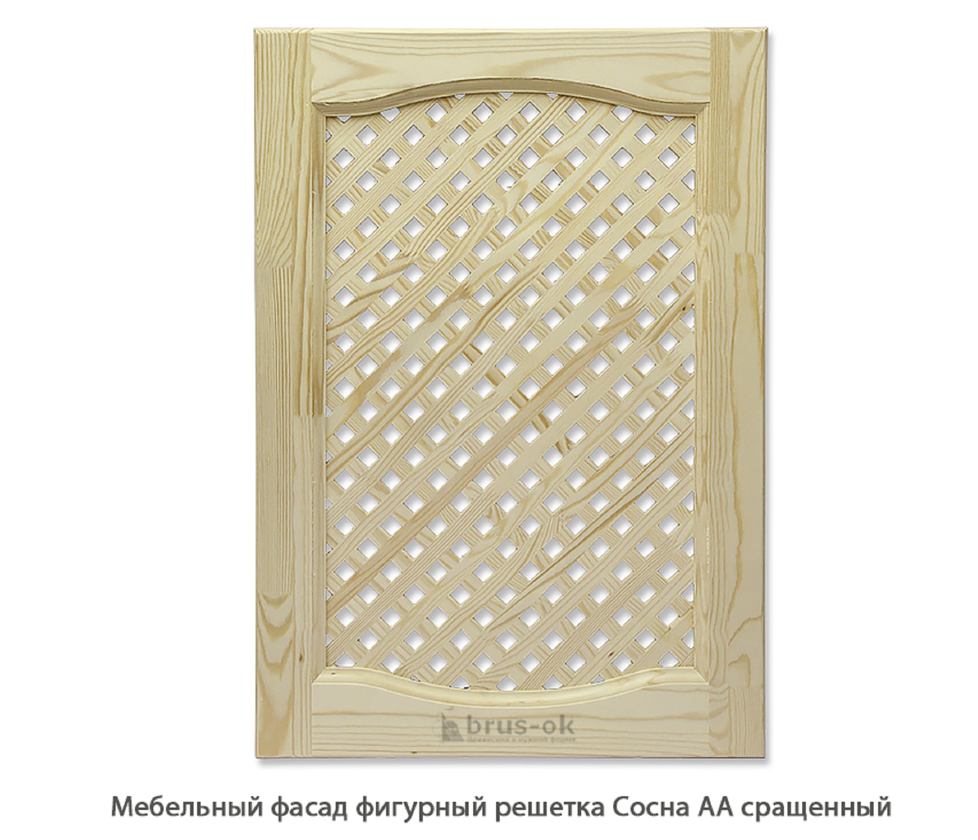 Мебельный фасад фигурный решетка Сосна АА сращенный / 18*596 мм