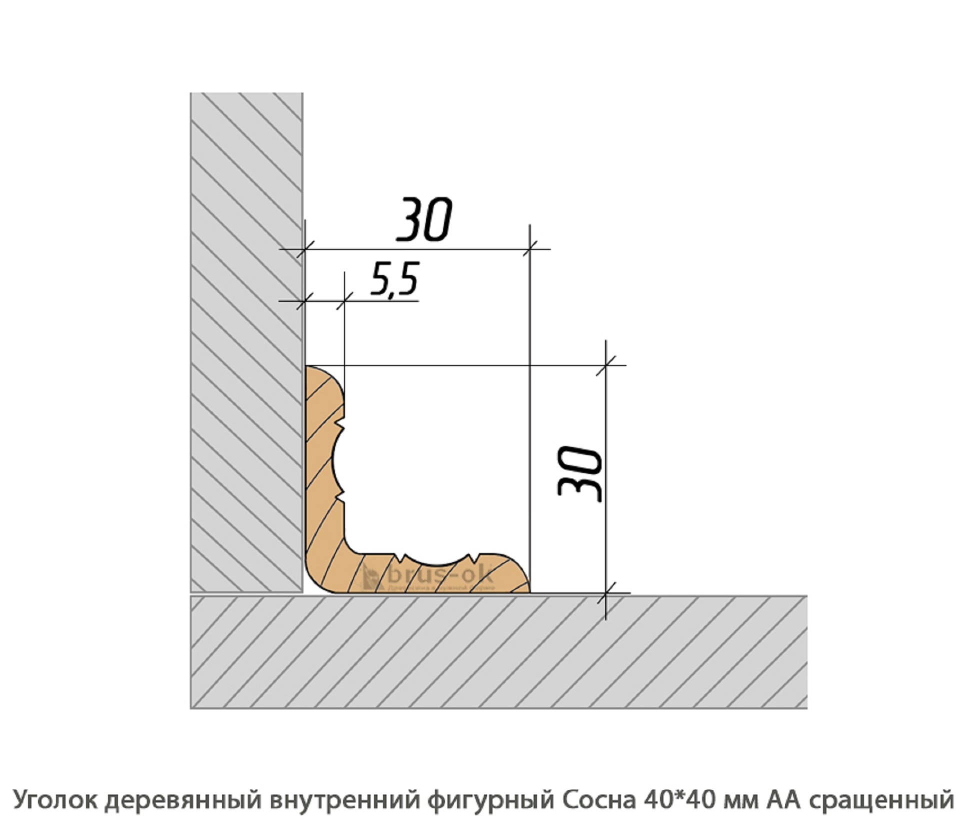 Уголок деревянный - Купить деревянный уголок, наружный или внутренний уголки из дерева, сосна, дуб, лиственница, массив - Москва, СПБ, Курск