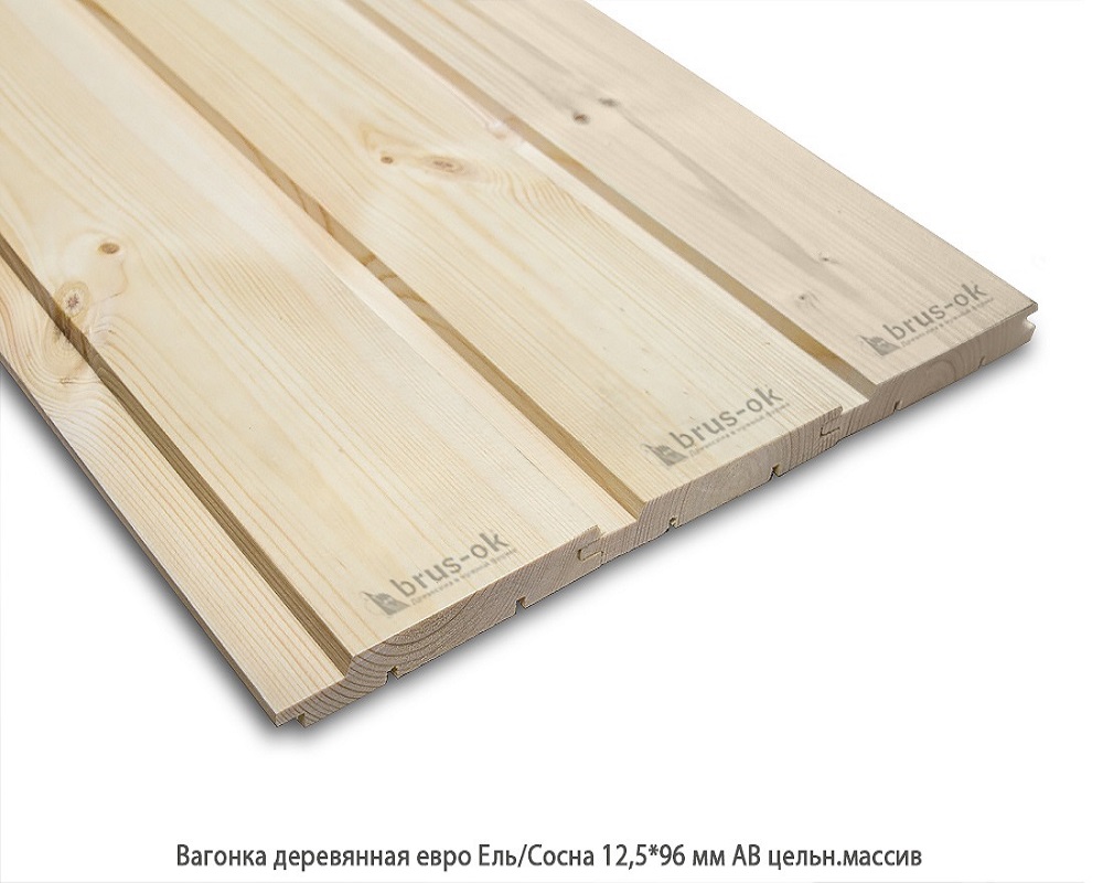 Вагонка деревянная Ель/Сосна С цельн.массив Архангельск