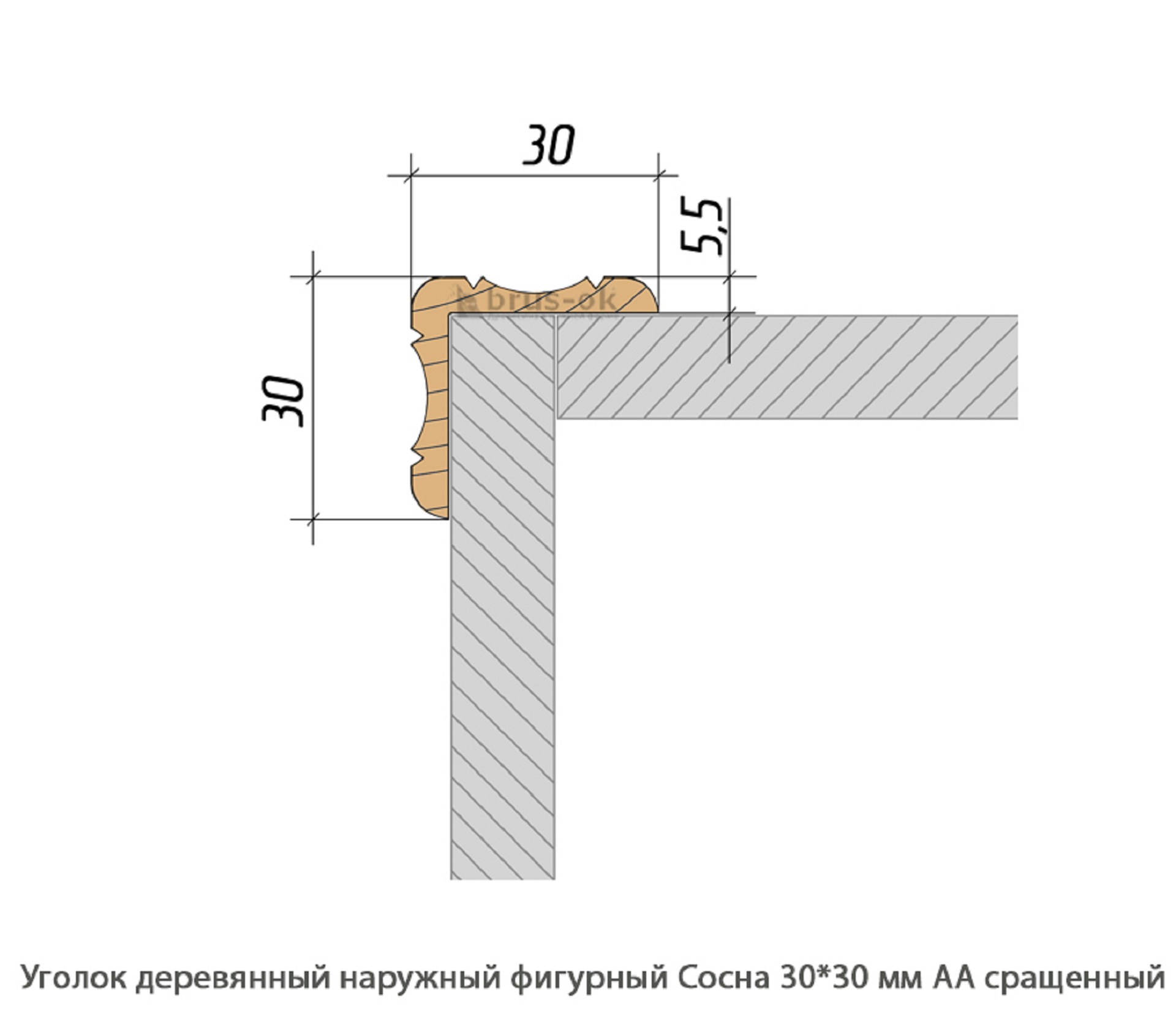 Уголок деревянный - Купить деревянный уголок, наружный или внутренний уголки из дерева, сосна, дуб, лиственница, массив - Москва, СПБ, Курск