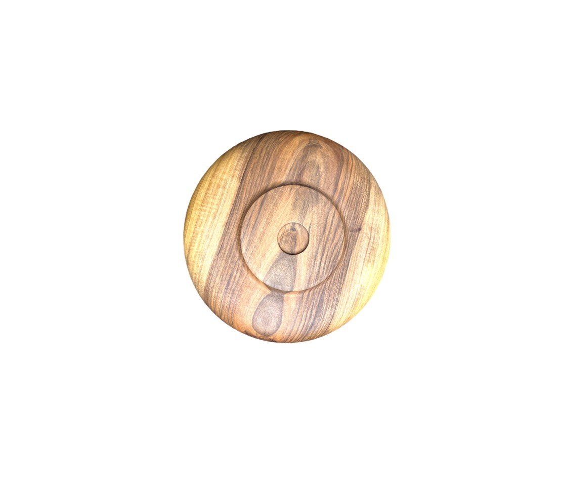 Поднос круглый / Орех / масло-воск / 30 * 370 * 370 мм