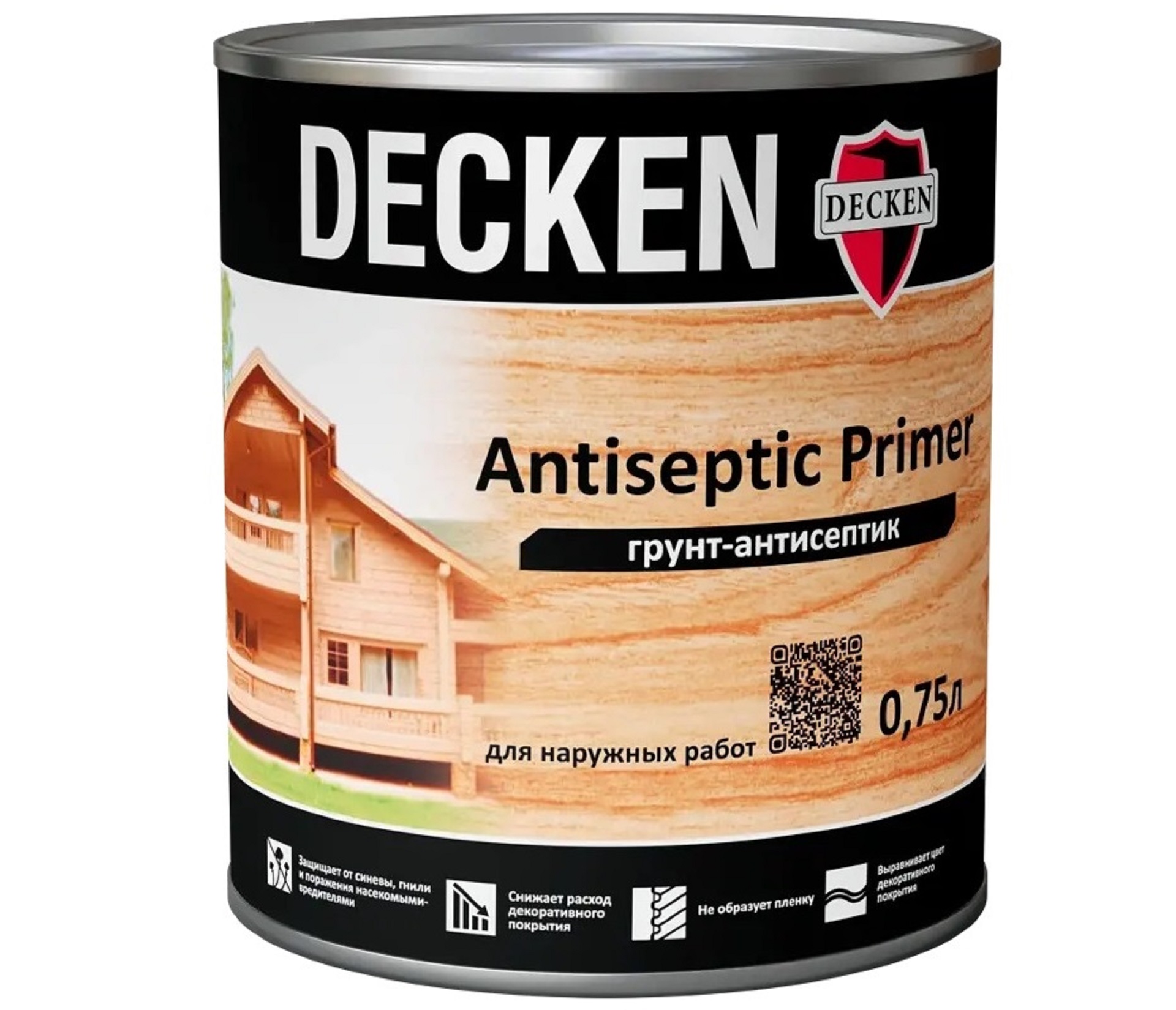 Грунт-антисептик DECKEN Antiseptic Primer 26 м2/л для наружных работ