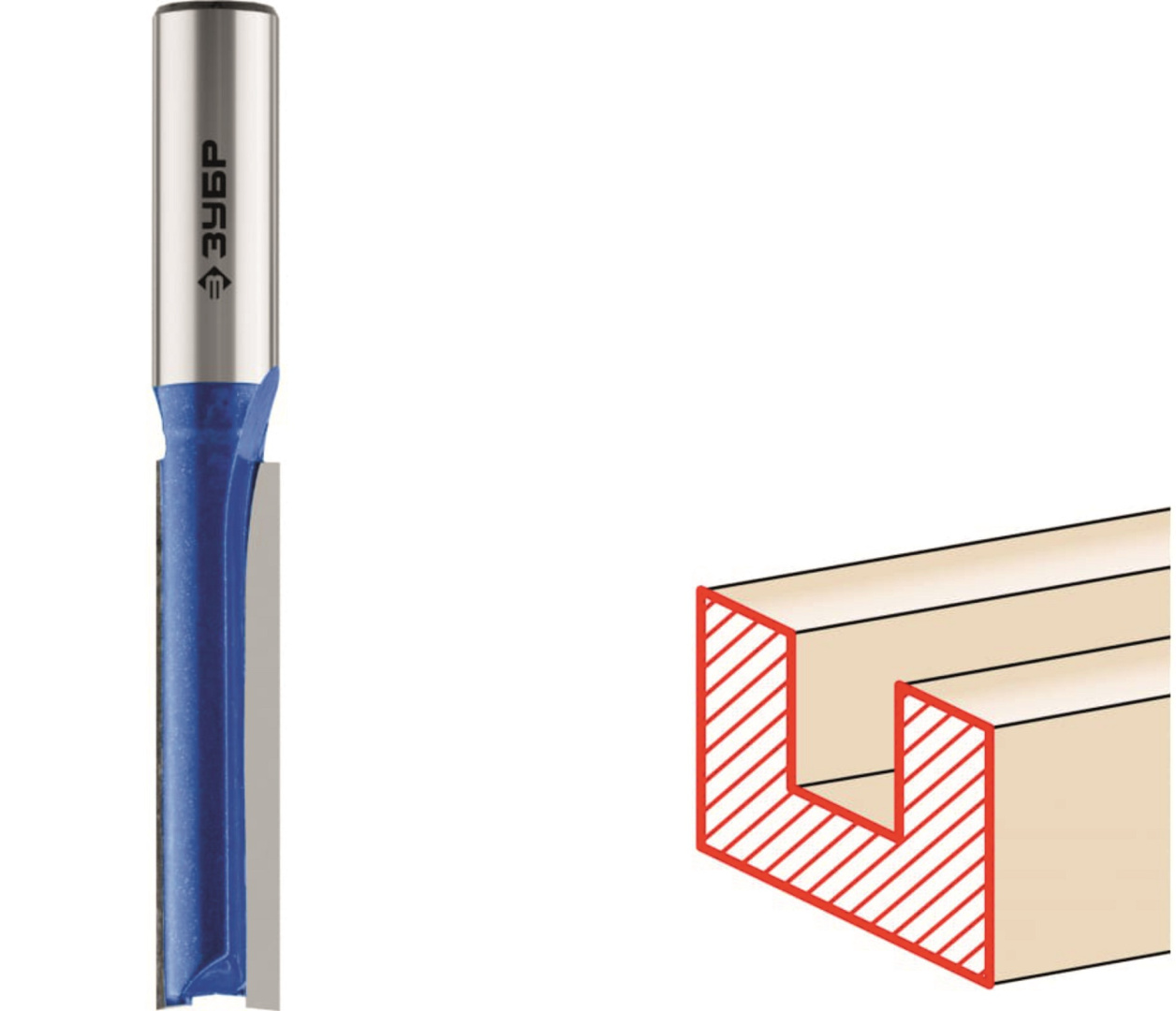 Пазовая прямая удлиненная фреза ЗУБР Профессионал