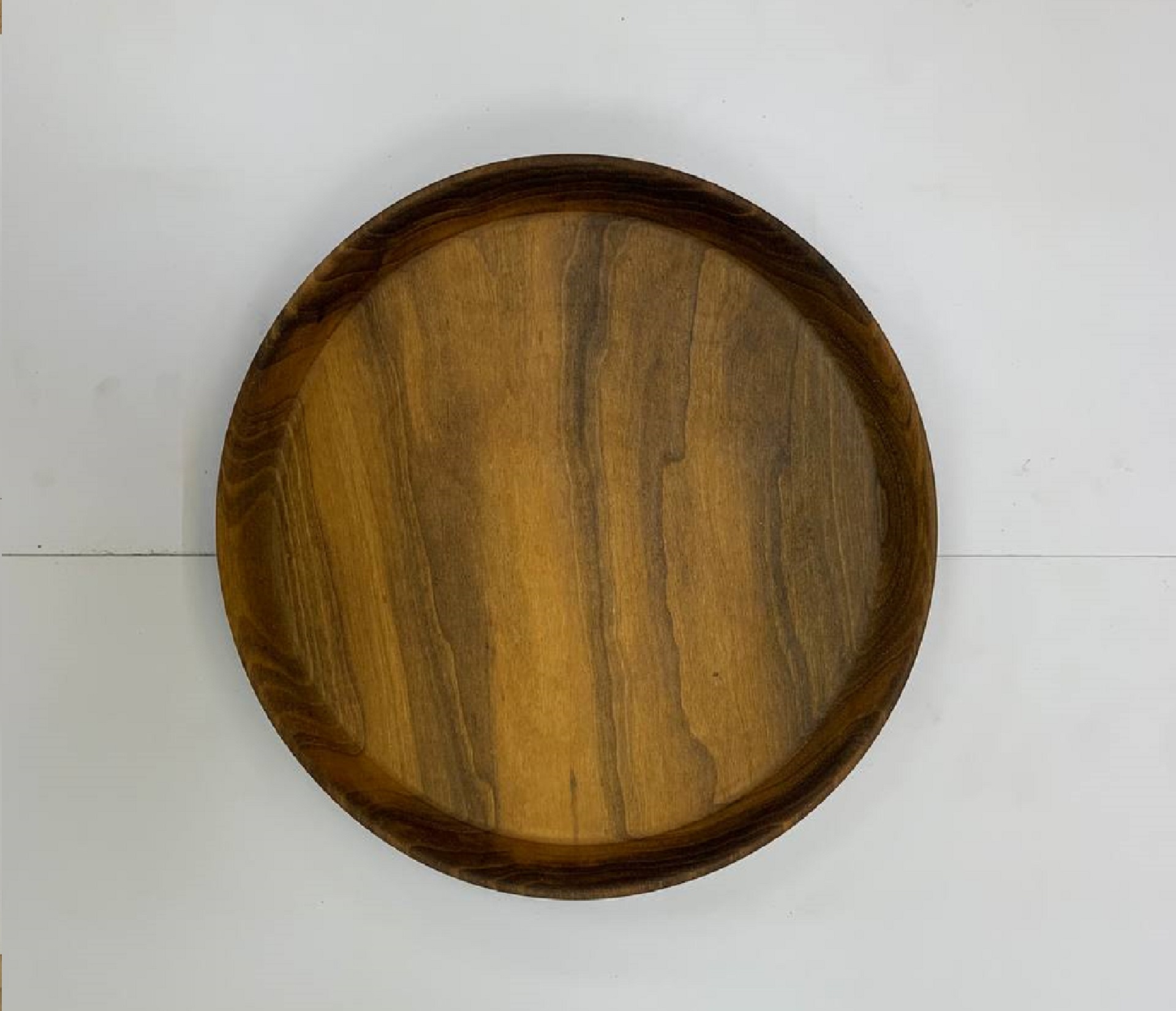 Поднос круглый / Орех / масло-воск / 20 * 230 * 230 мм