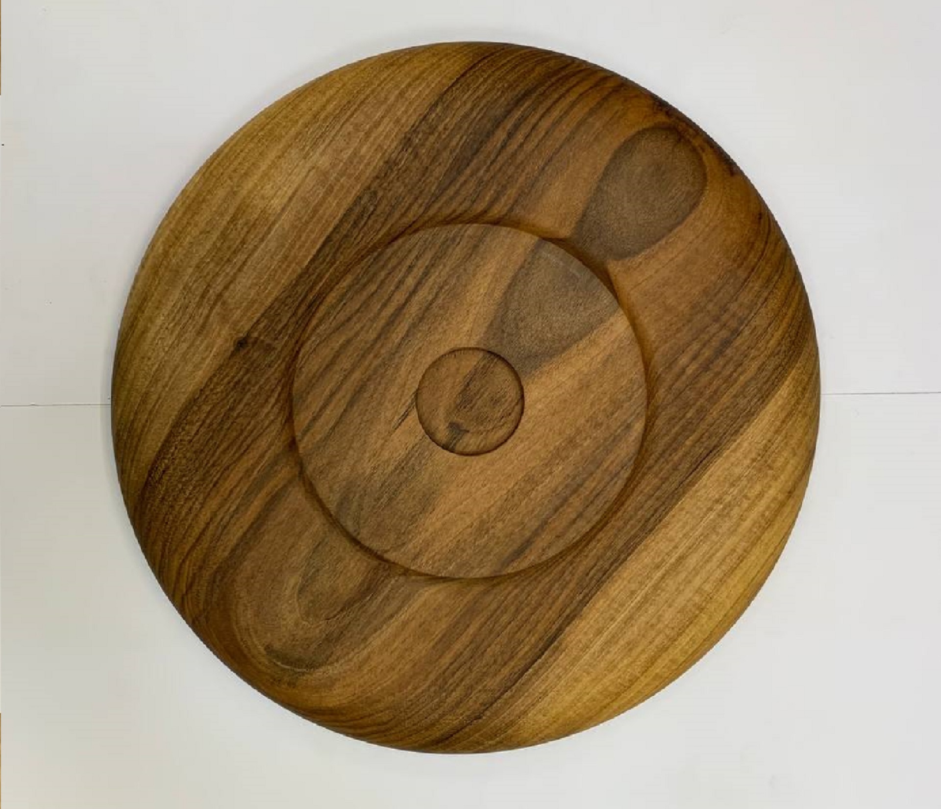 Поднос круглый / Орех / масло-воск / 30 * 370 * 370 мм