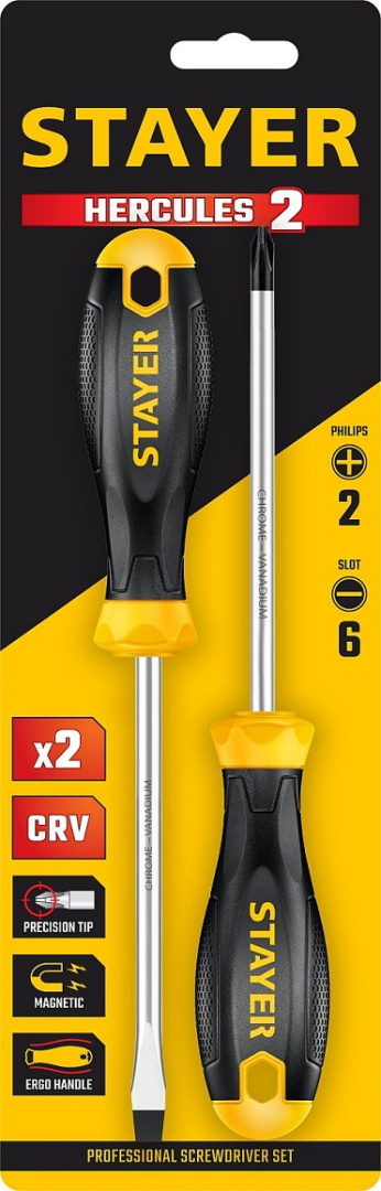 Набор отверток Stayer Hercules / рукоять.двухкомпонентная