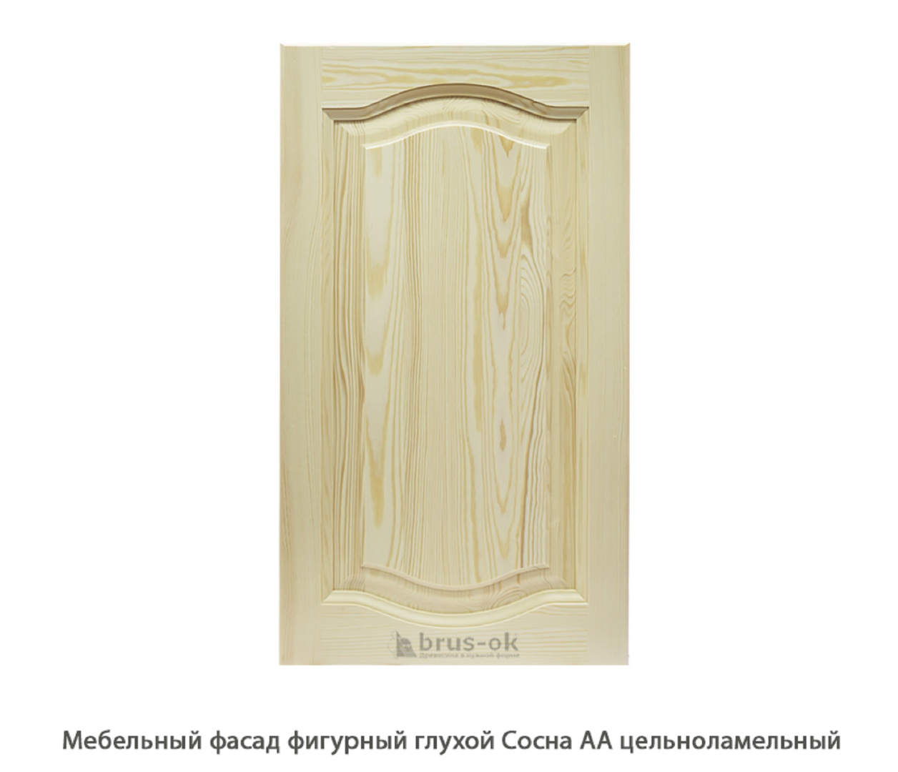 Мебельный фасад фигурный глухой Сосна АА цельноламельный / 20*596 мм