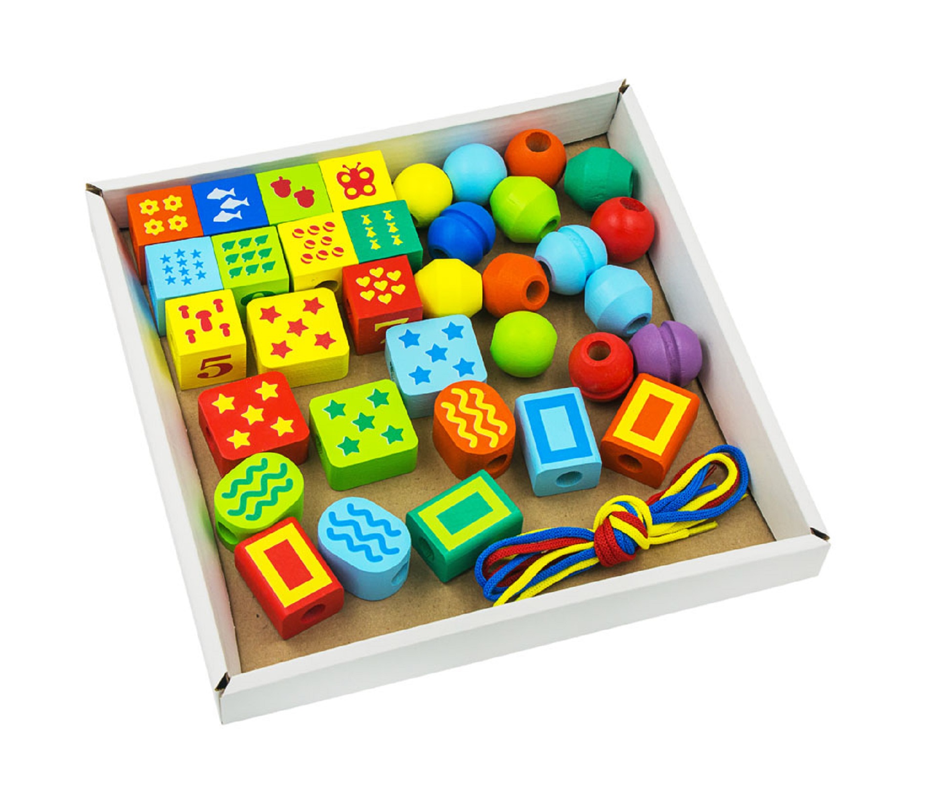 Деревянный конструктор «Конструктор шнуровочка» / 25 * 265 * 265 мм