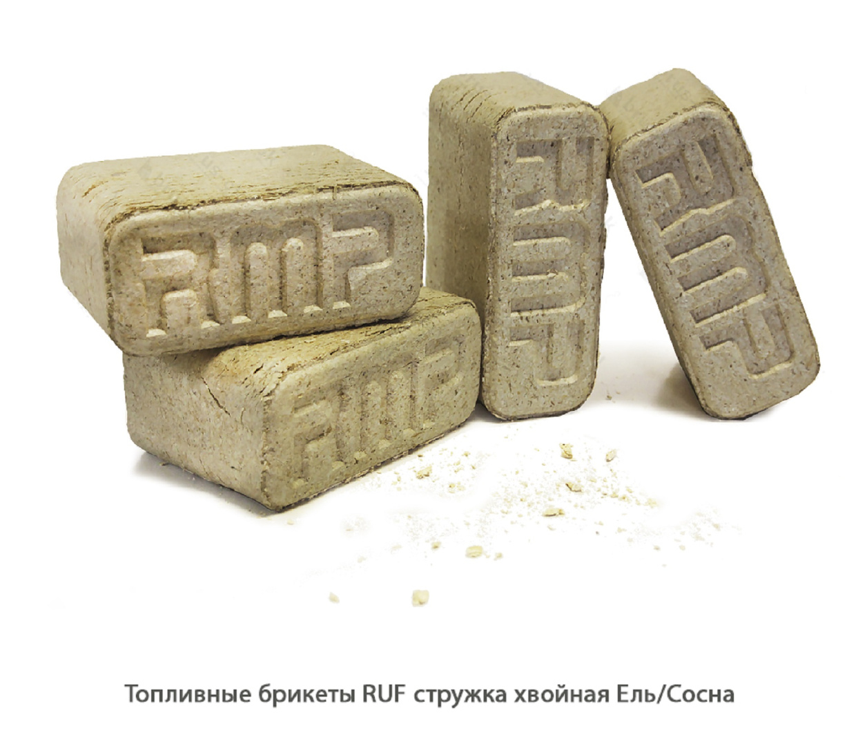 Топливные брикеты RUF стружка из хвойных пород Ель/Сосна
