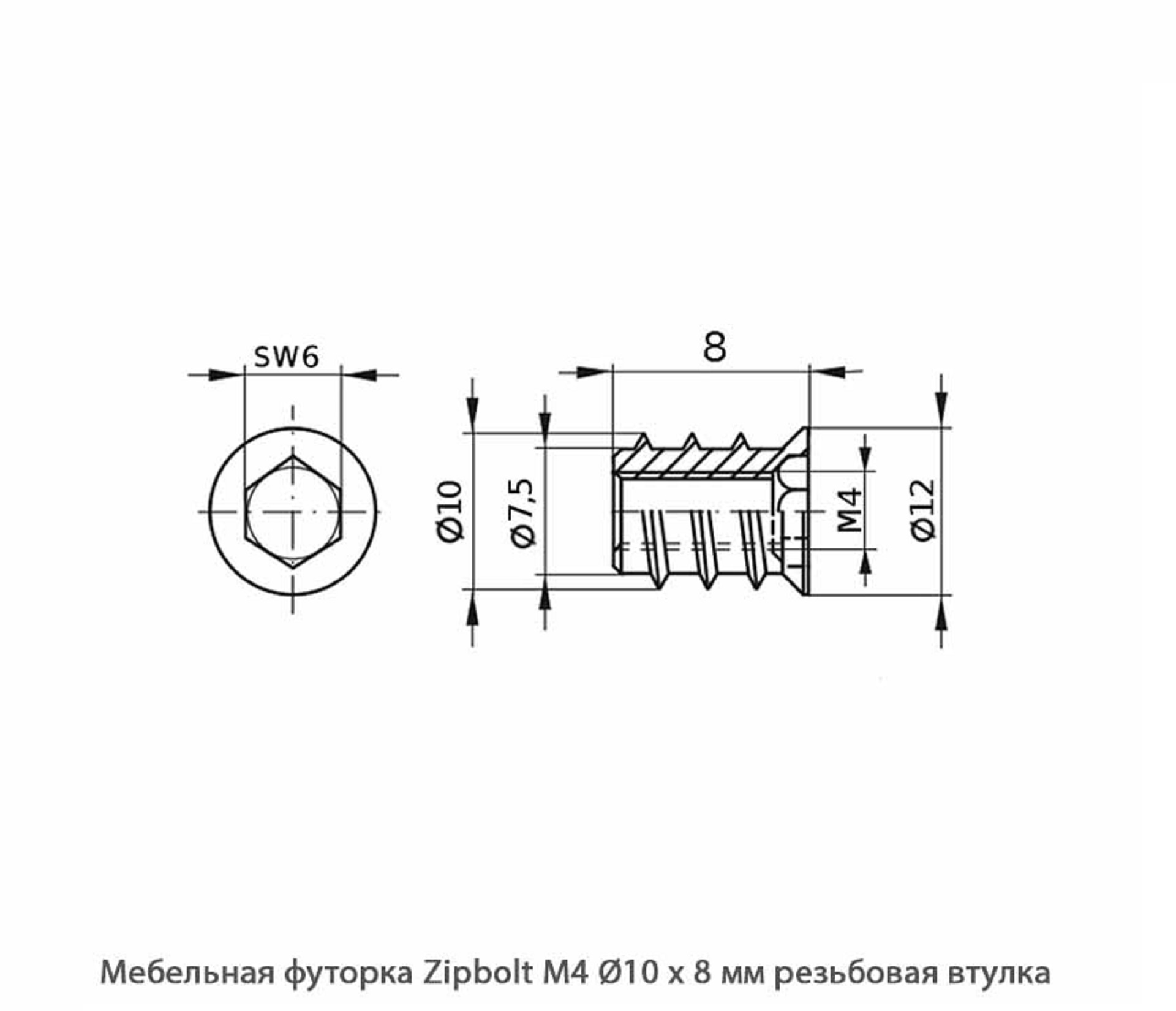 Мебельные футорки - Футорка мебельная купить, металлические, пластиковые, резьбовые, с внутренней резьбой - Москва, СПБ, Курск