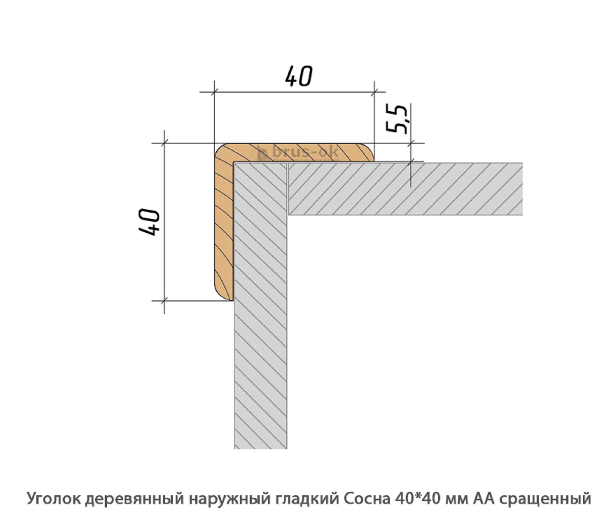 Уголок деревянный - Купить деревянный уголок, наружный или внутренний уголки из дерева, сосна, дуб, лиственница, массив - Москва, СПБ, Курск