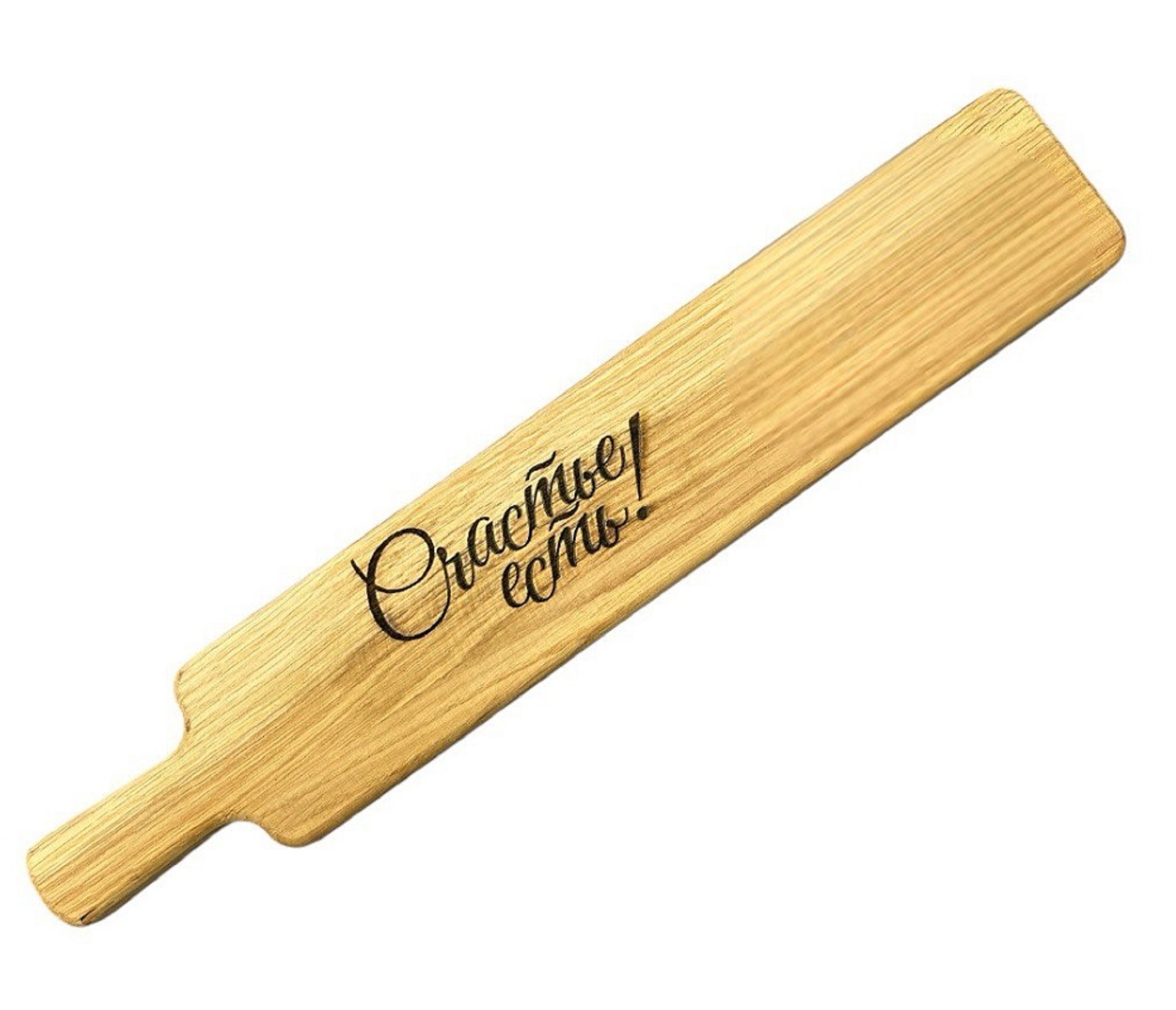 Доска для подачи  шотов с гравировкой / Дуб / масло-воск / 20 * 60 * 330 мм