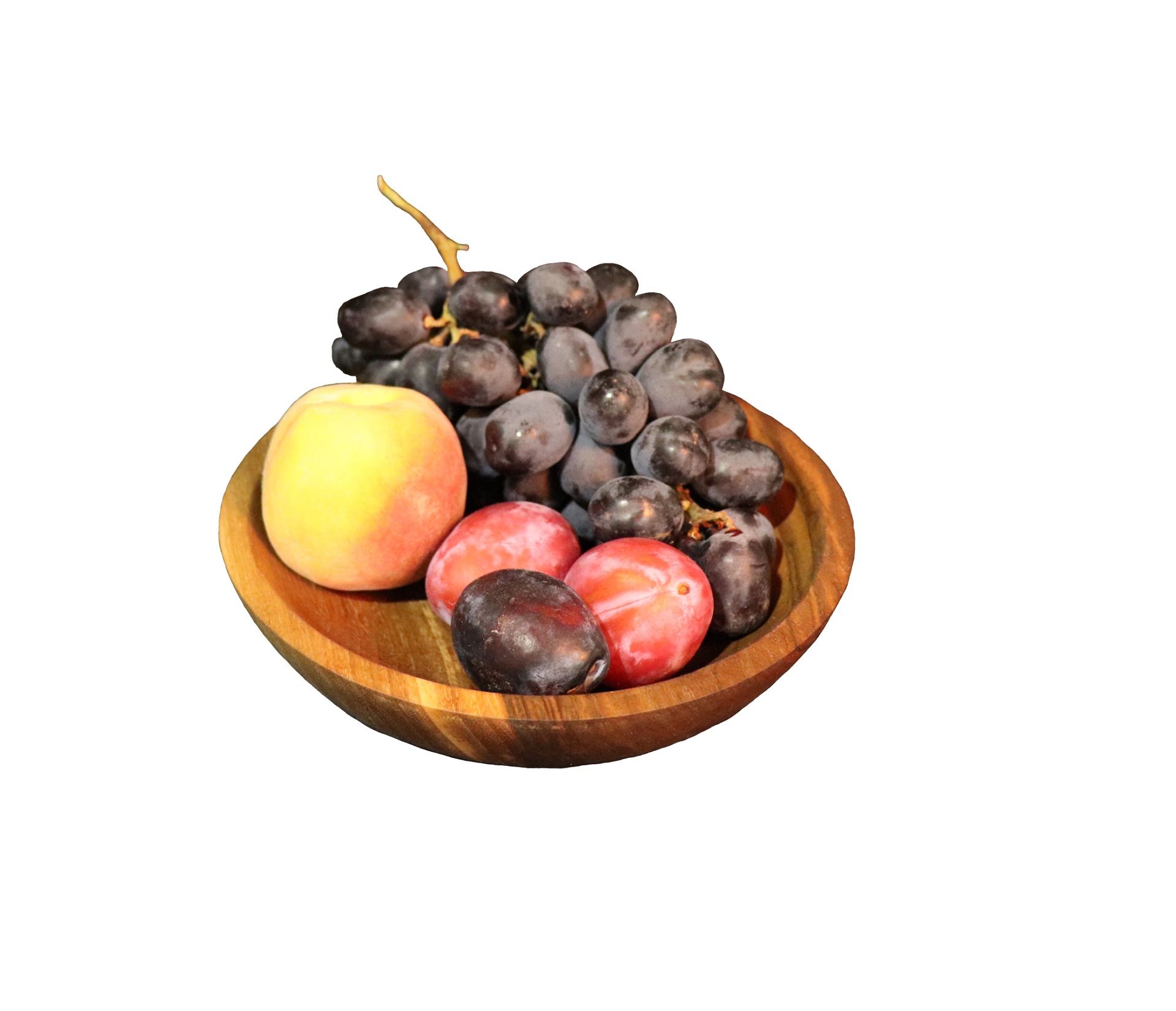 Тарелка деревянная цельная  глубокая / Орех / масло-воск / Ø 220 мм, h -40 мм