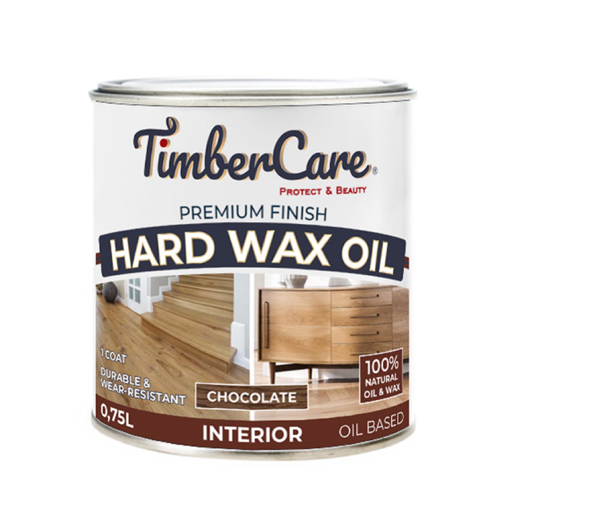 Масло защитное с твердым воском TimberCare  Hard Wax Oil / Chocolate / Шоколадный