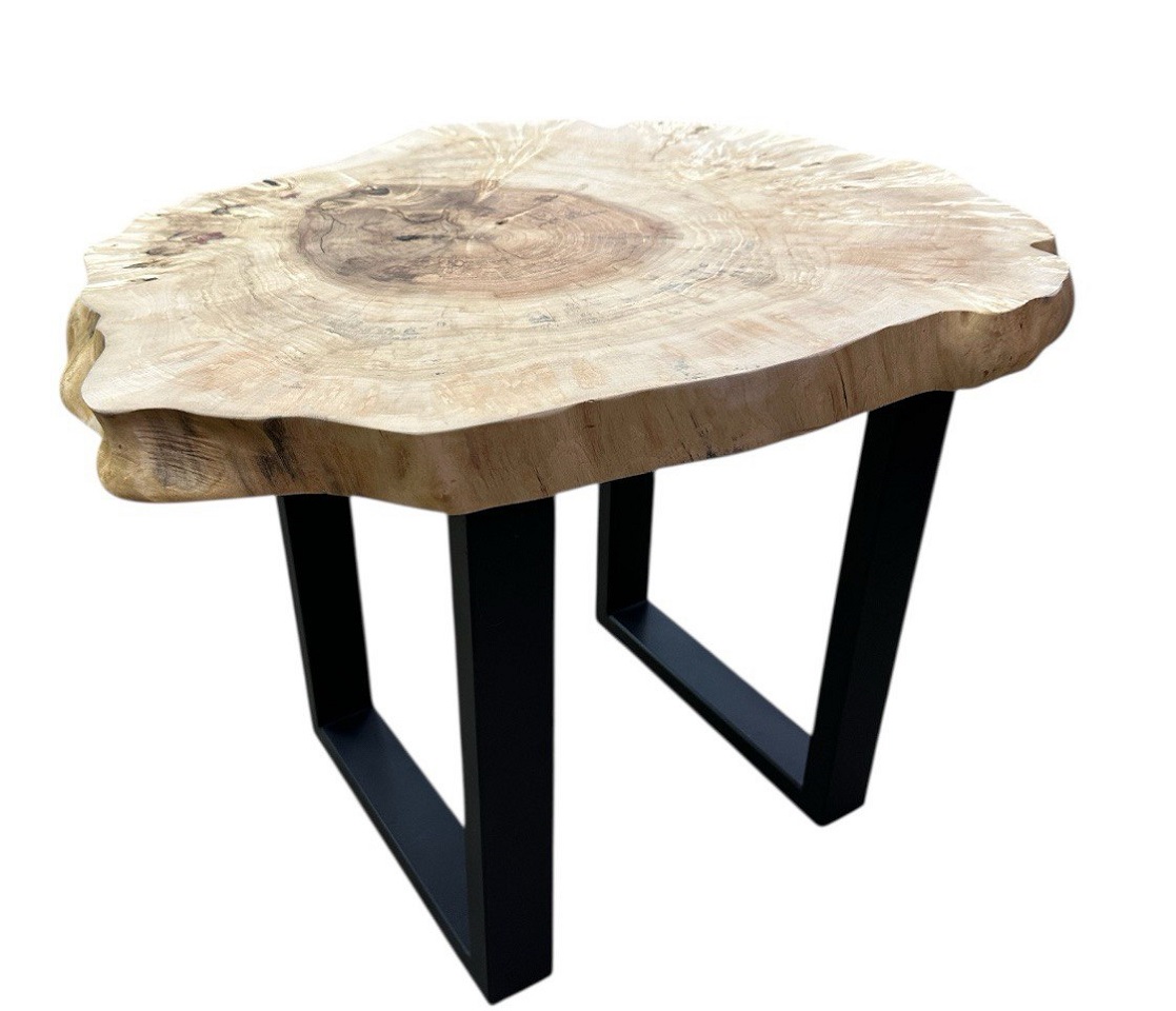 Кофейный стол из слэба  Клен / эпоксидная смола / масло-воск / бесцветный