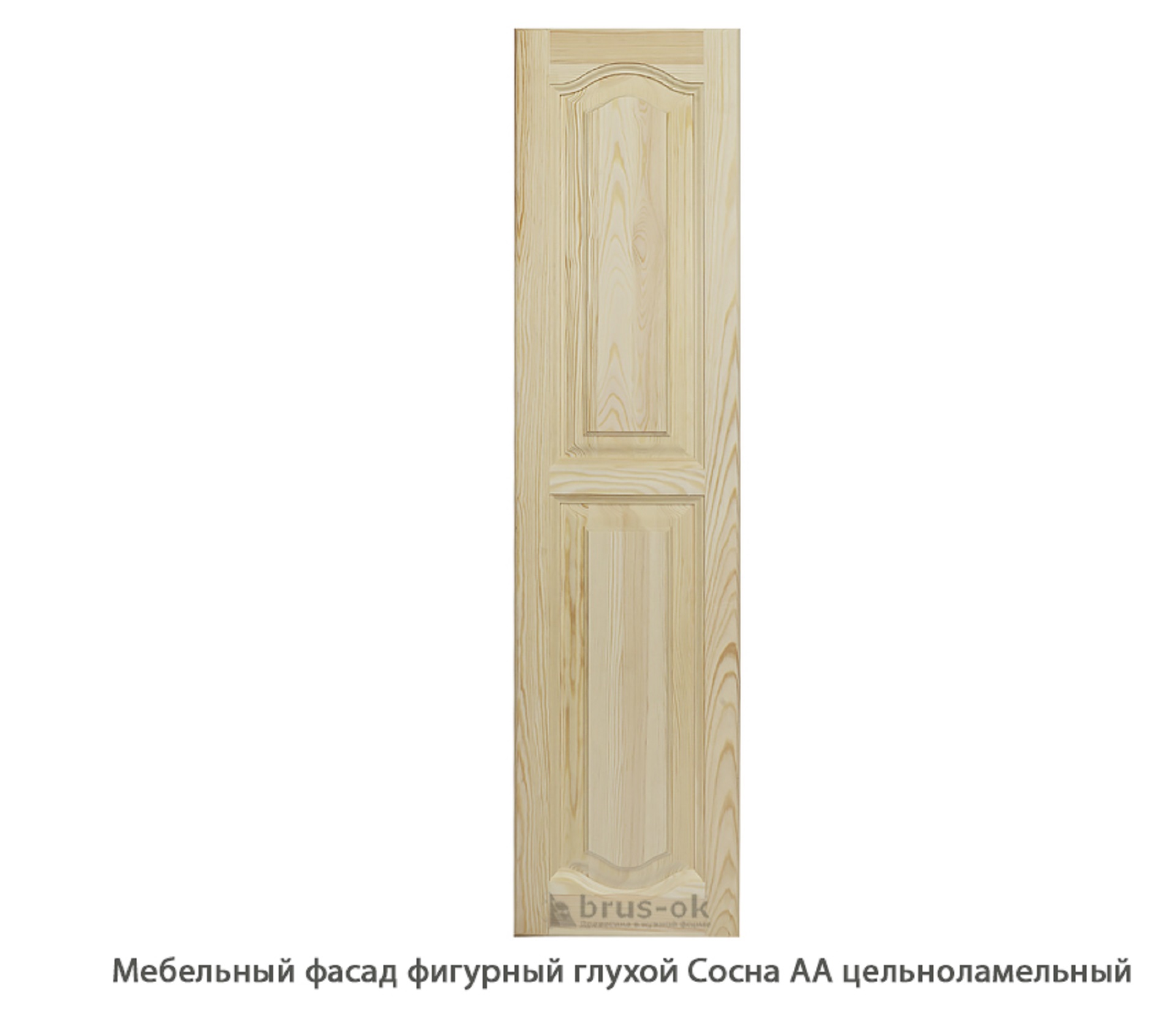 Мебельный фасад фигурный глухой Сосна АА цельноламельный / 20*396 мм