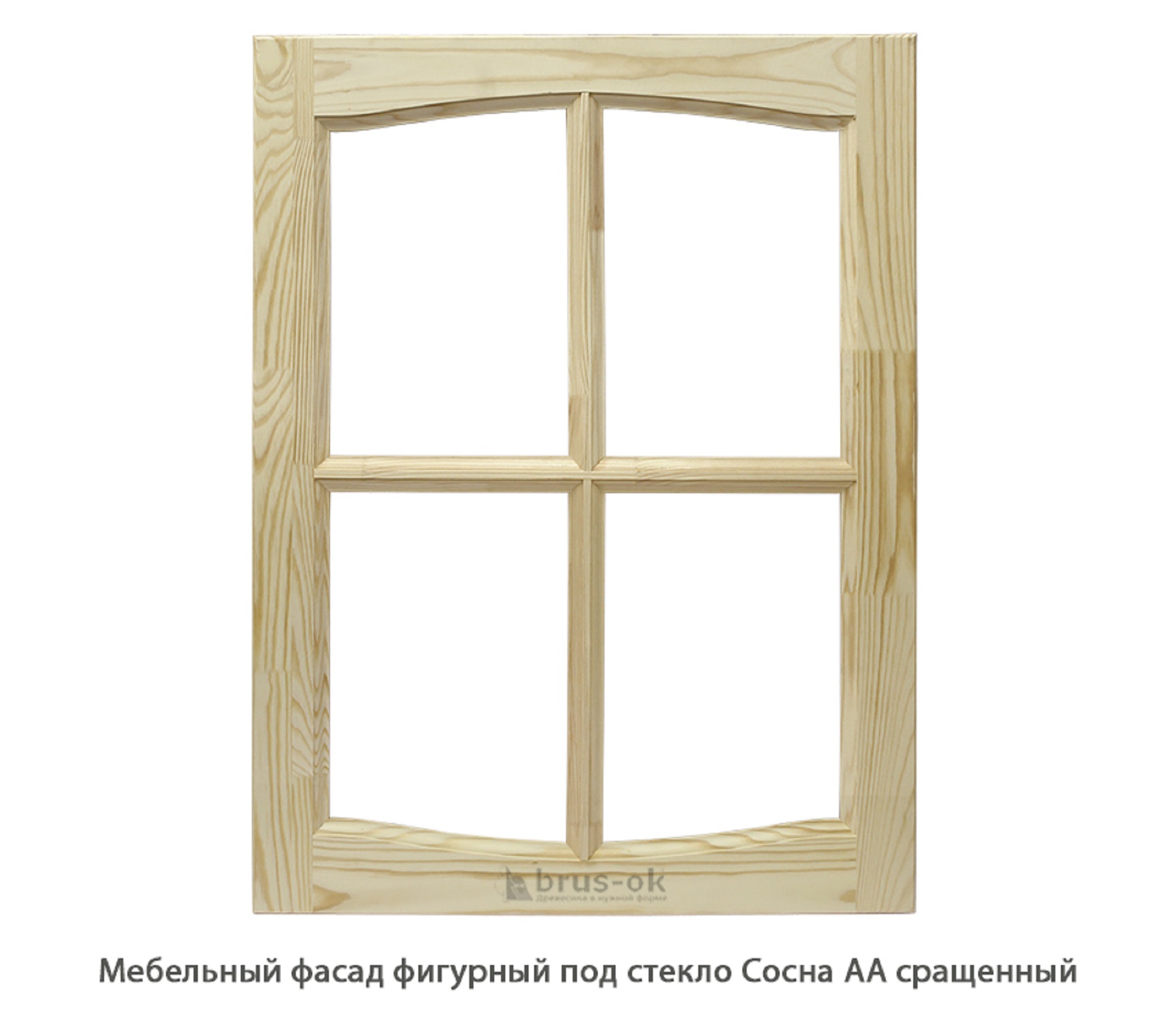 Мебельный фасад фигурный под стекло Сосна АА сращенный / 18*496 мм