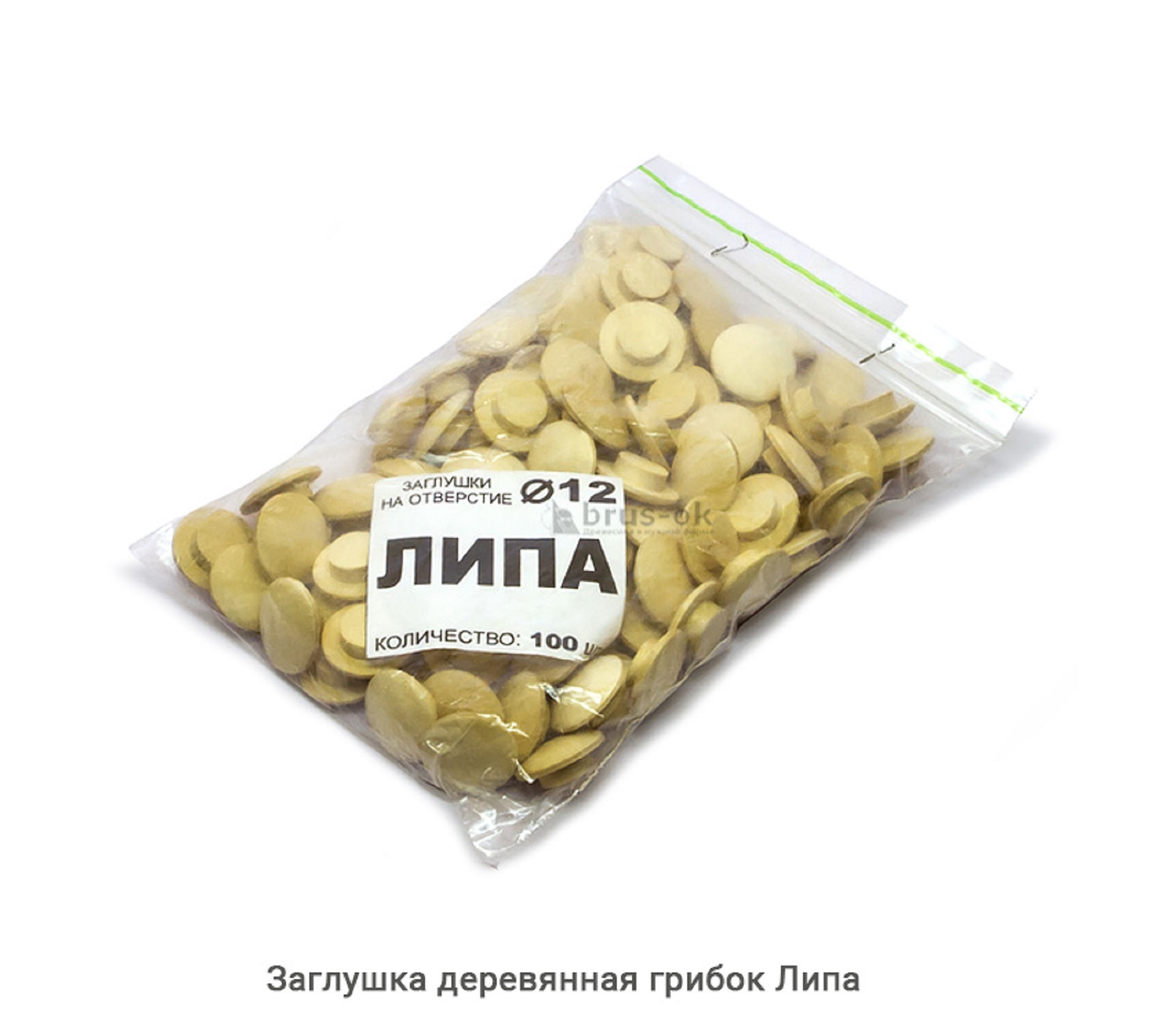 Заглушка деревянная грибок Липа