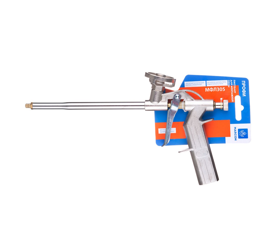 Пистолет для монтажной пены MARCON Профессионал / Цельнометаллический 