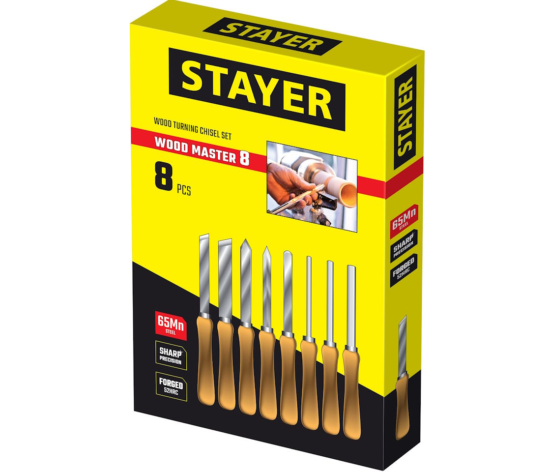 Набор ручных резцов по дереву по дереву Stayer Wood Master