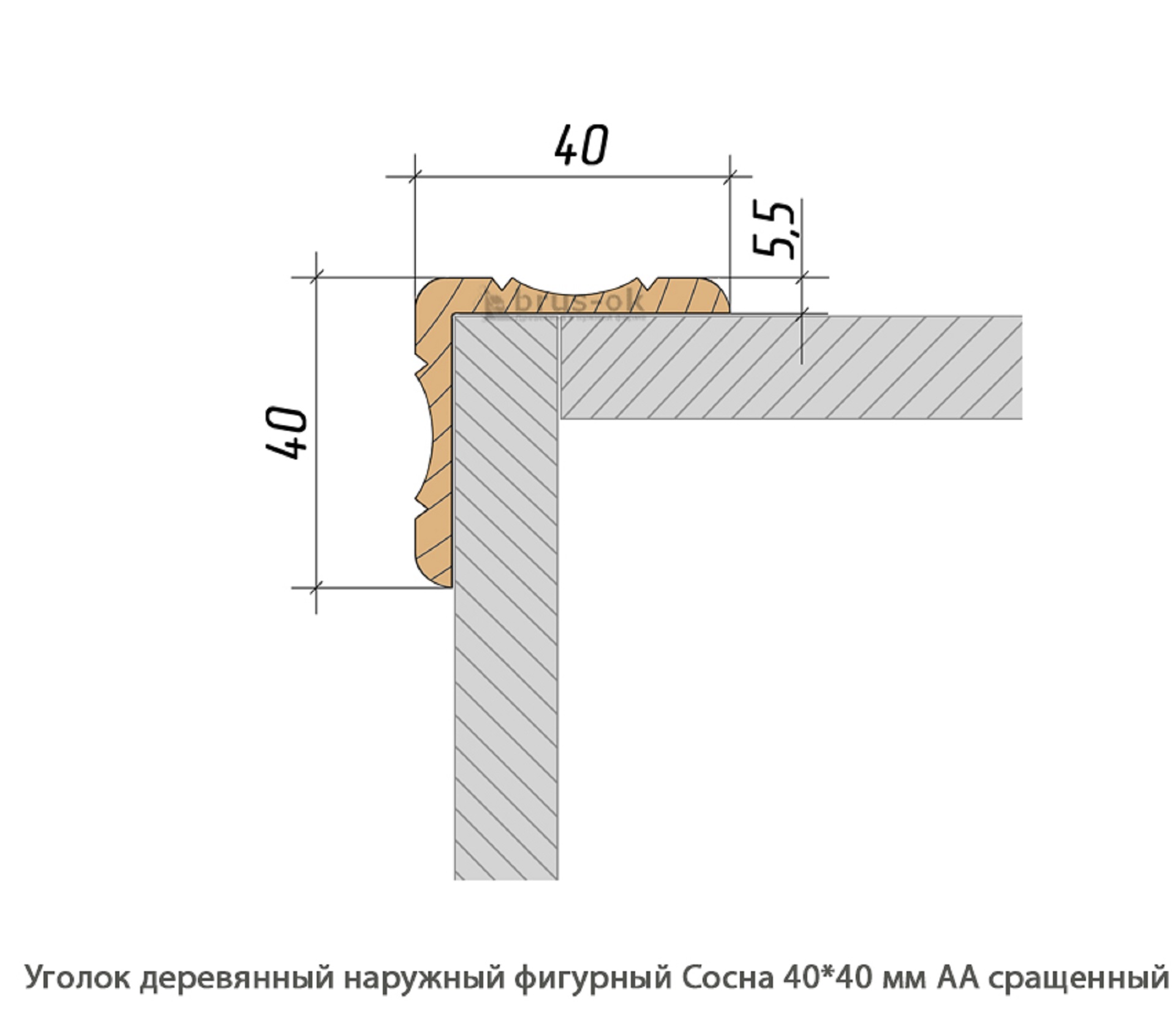 Уголок деревянный - Купить деревянный уголок, наружный или внутренний уголки из дерева, сосна, дуб, лиственница, массив - Москва, СПБ, Курск