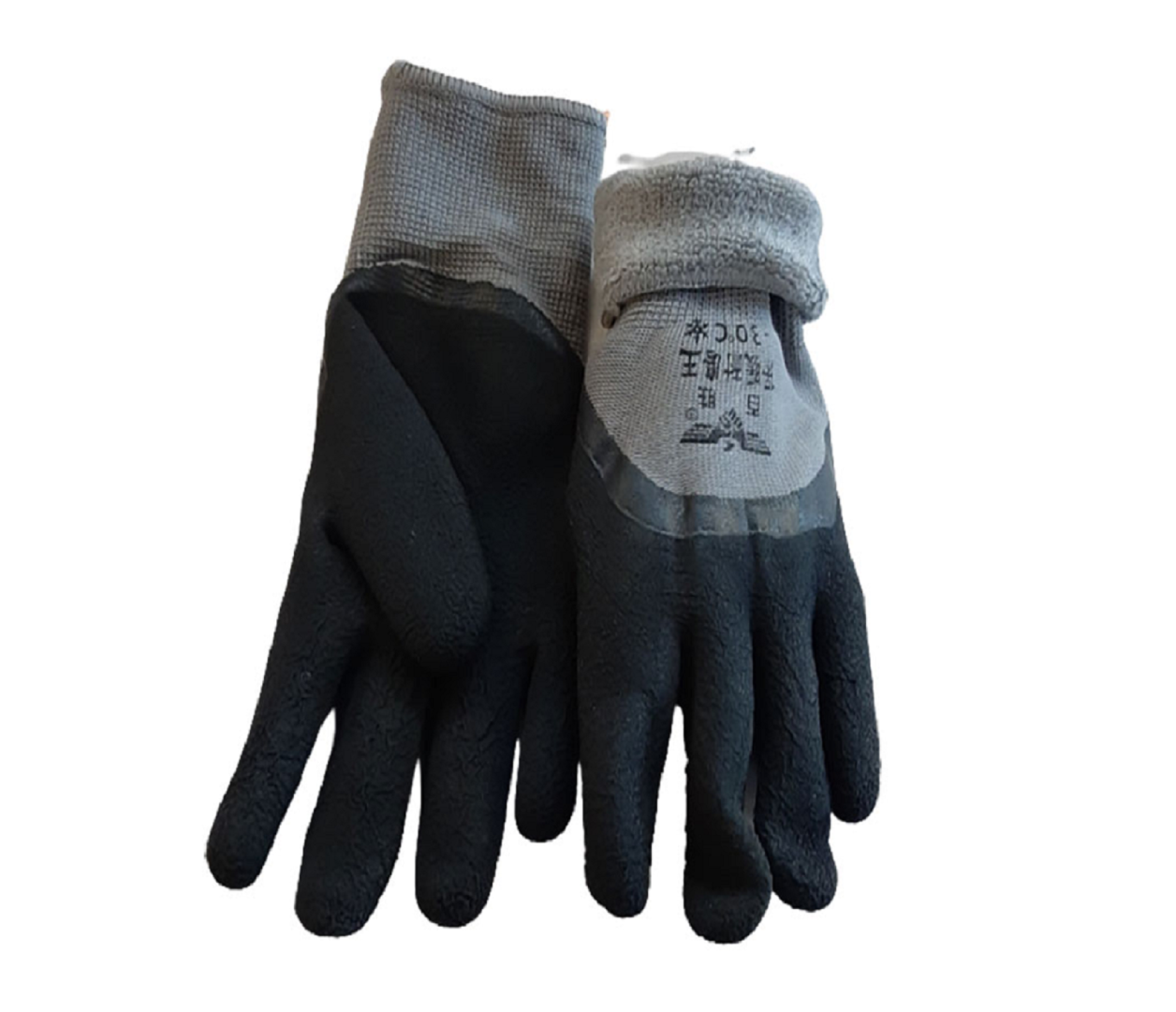 Перчатки нейлон.акрил утеп. с мех. облив 3/4  / чёрные