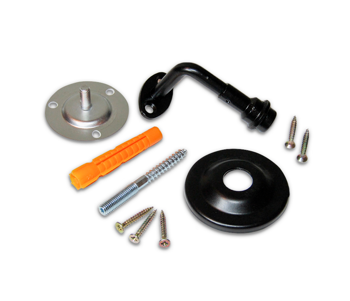 Кронштейн для поручня ОП-75 Черный матовый