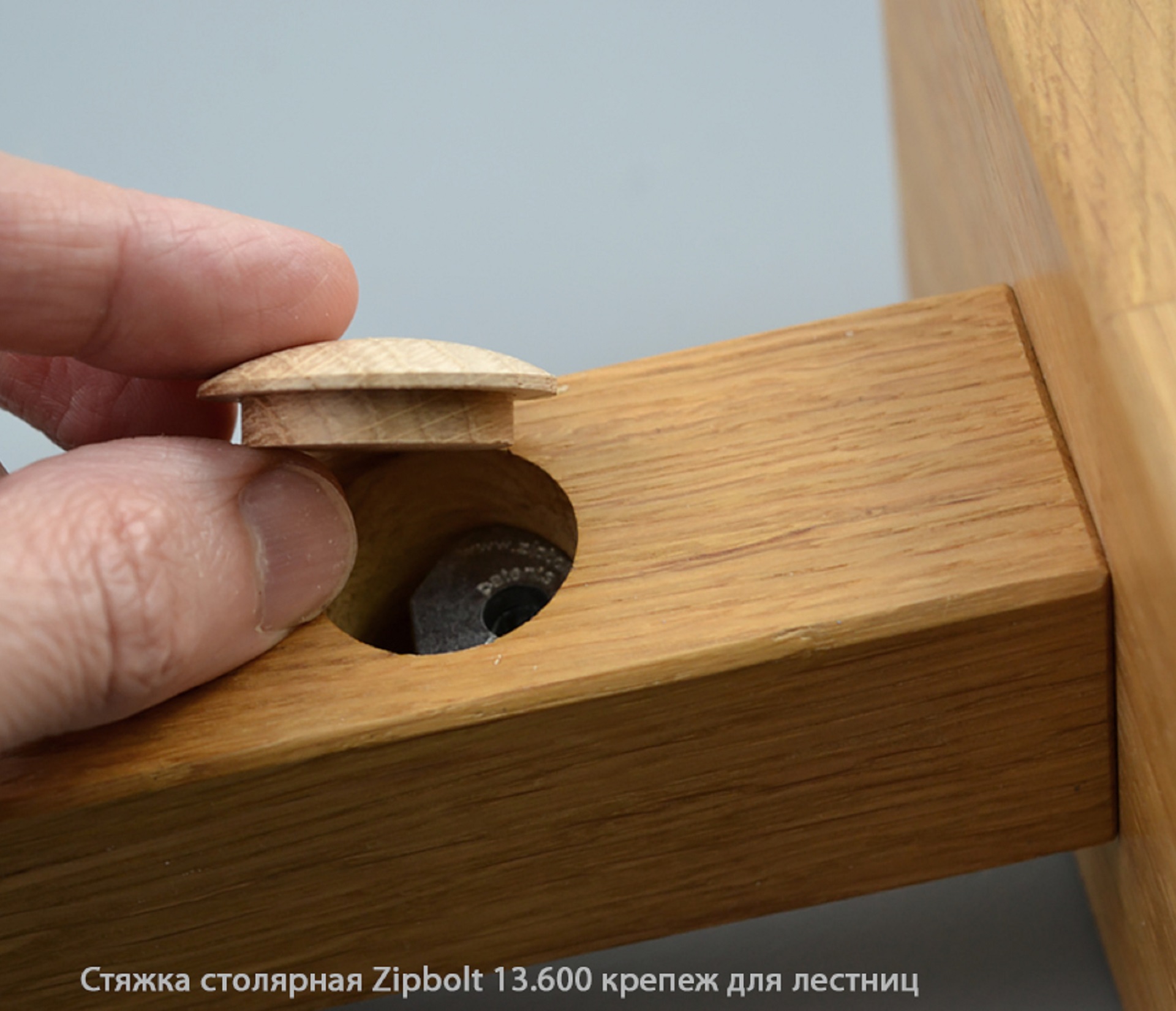 Стяжка столярная ZipBolt 13.600 крепеж для лестниц